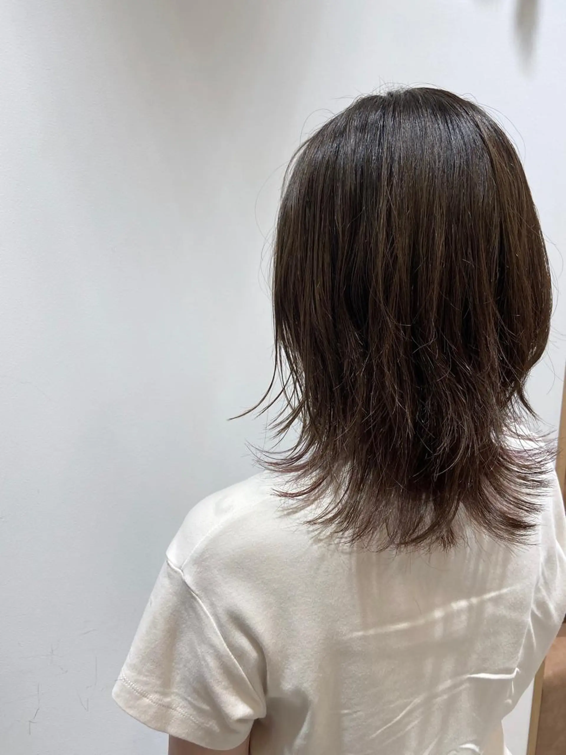 ミディアム カラー ヘアカラー 🐺ウルフ/レイヤー 似合わせ‎🤍沙羅のヘアスタイル