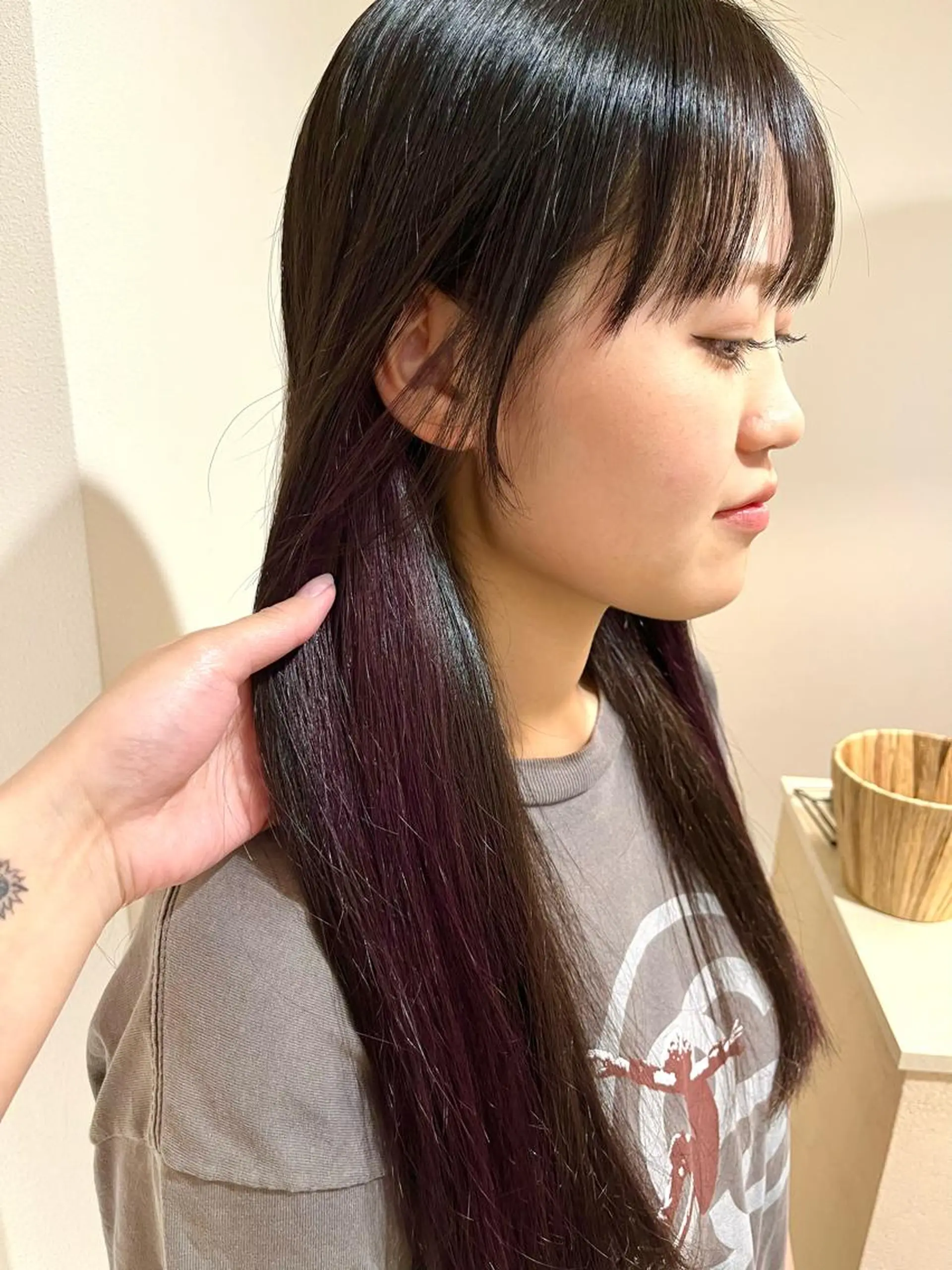 ロング カラー ヘアカラー ショート/ボブ/透明 感カラー/高橋あみのヘアスタイル