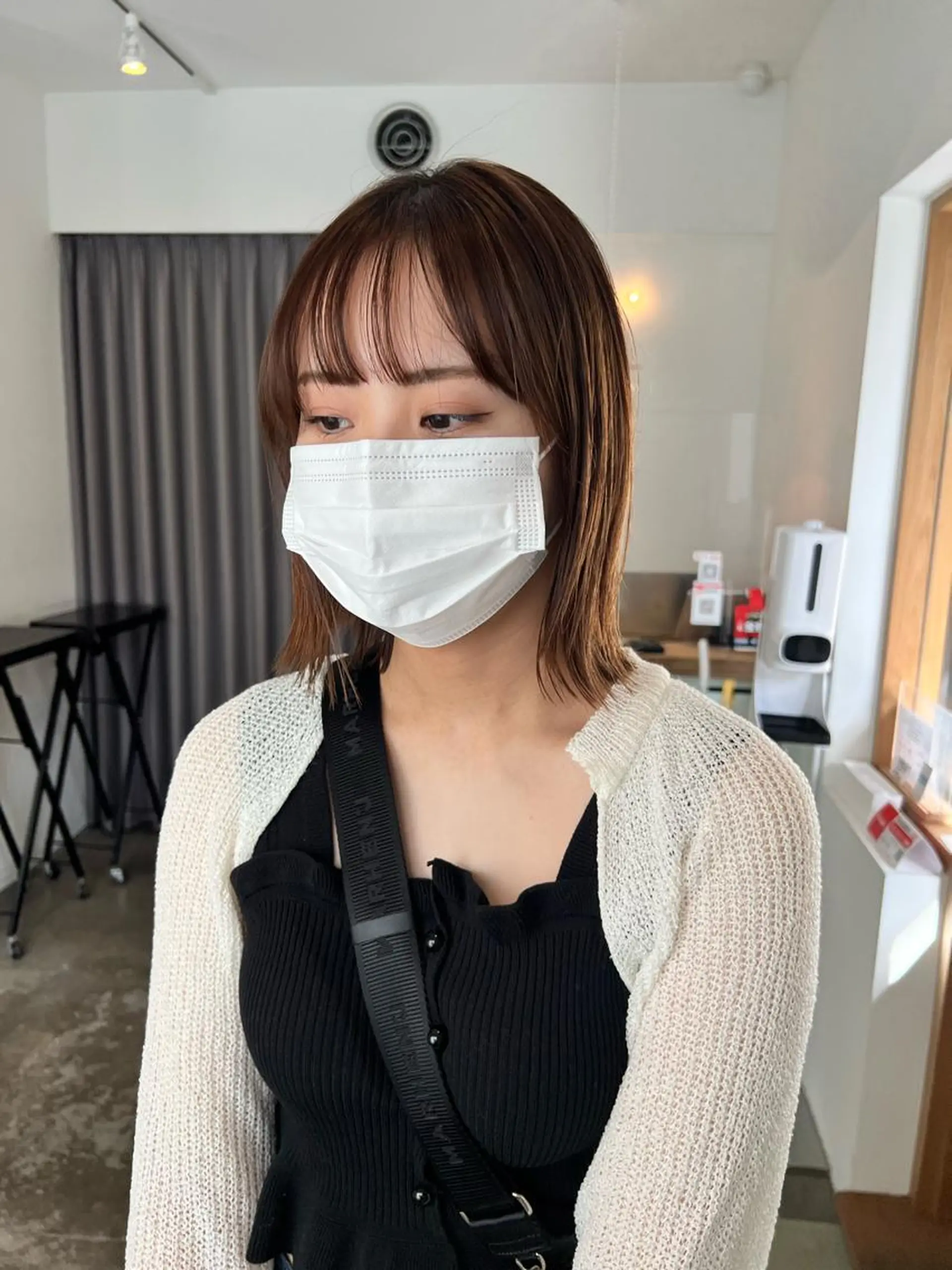 ミディアム カラー ミディアムパーマ /癖毛パーマのヘアスタイル