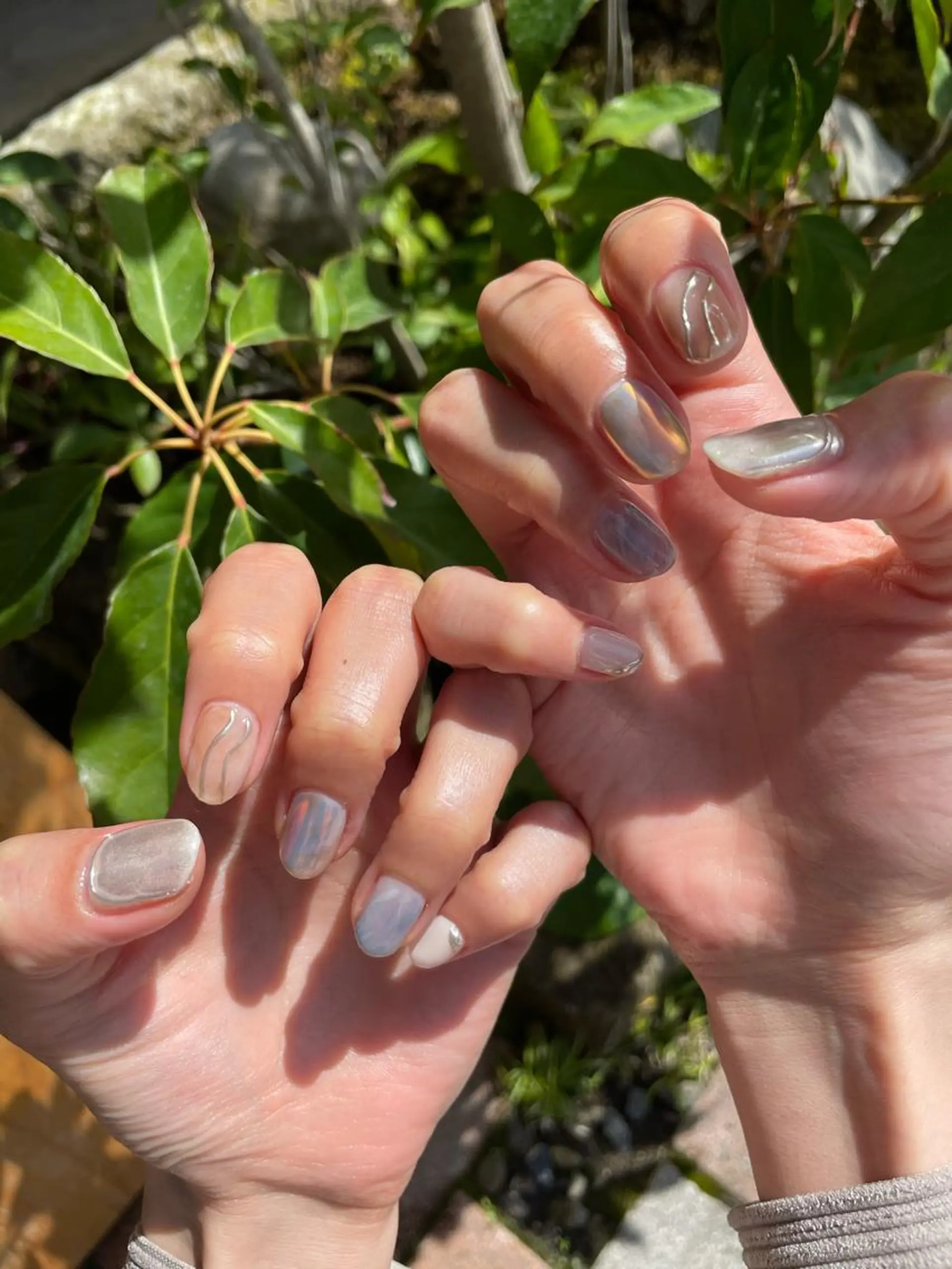 ネイル クリアネイル シルバー maison de charme Beauté所属・Beaute IORIのネイルデザイン