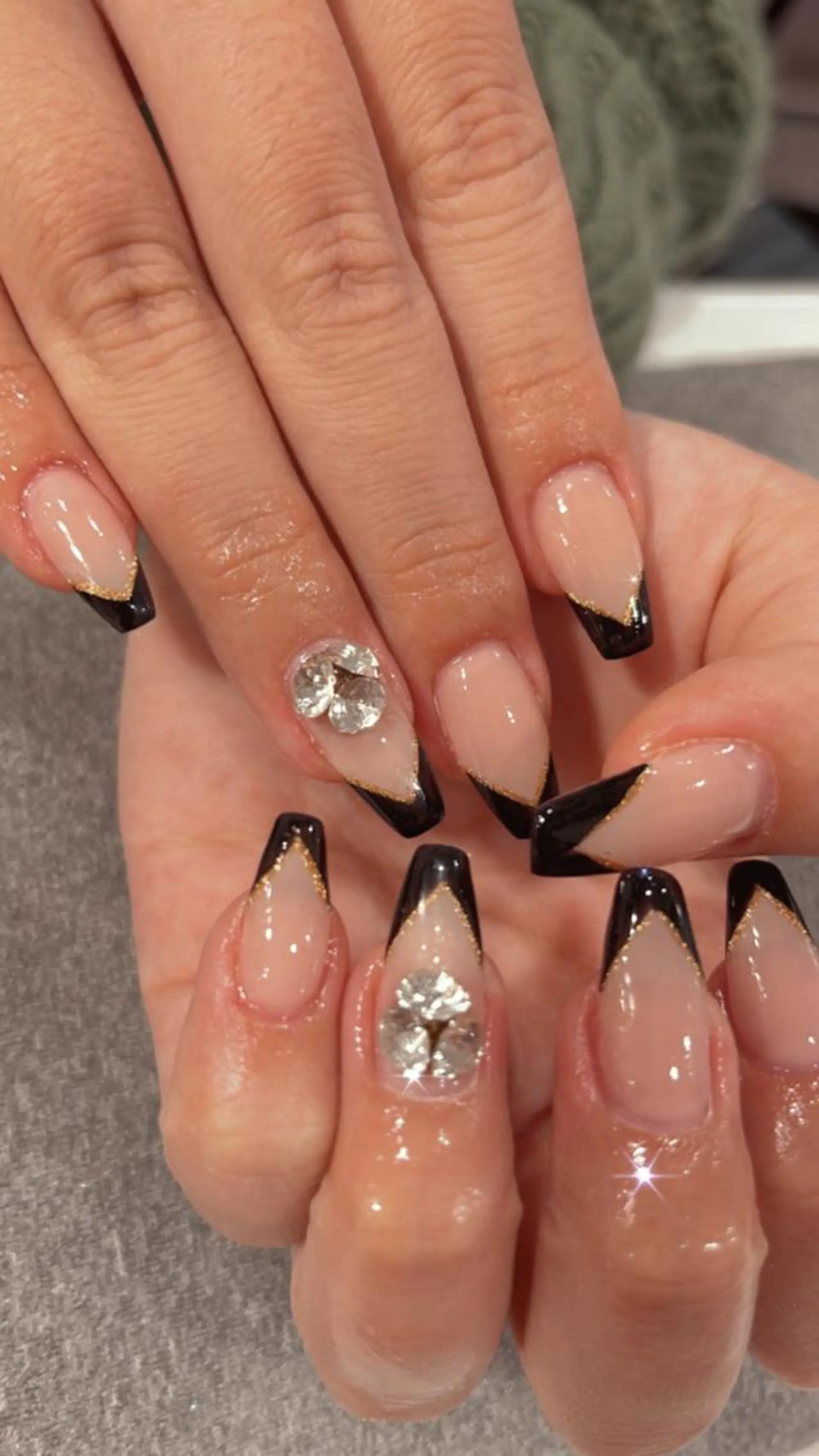 ネイル フレンチネイル 鶴橋wooone nail.rieのネイルデザイン