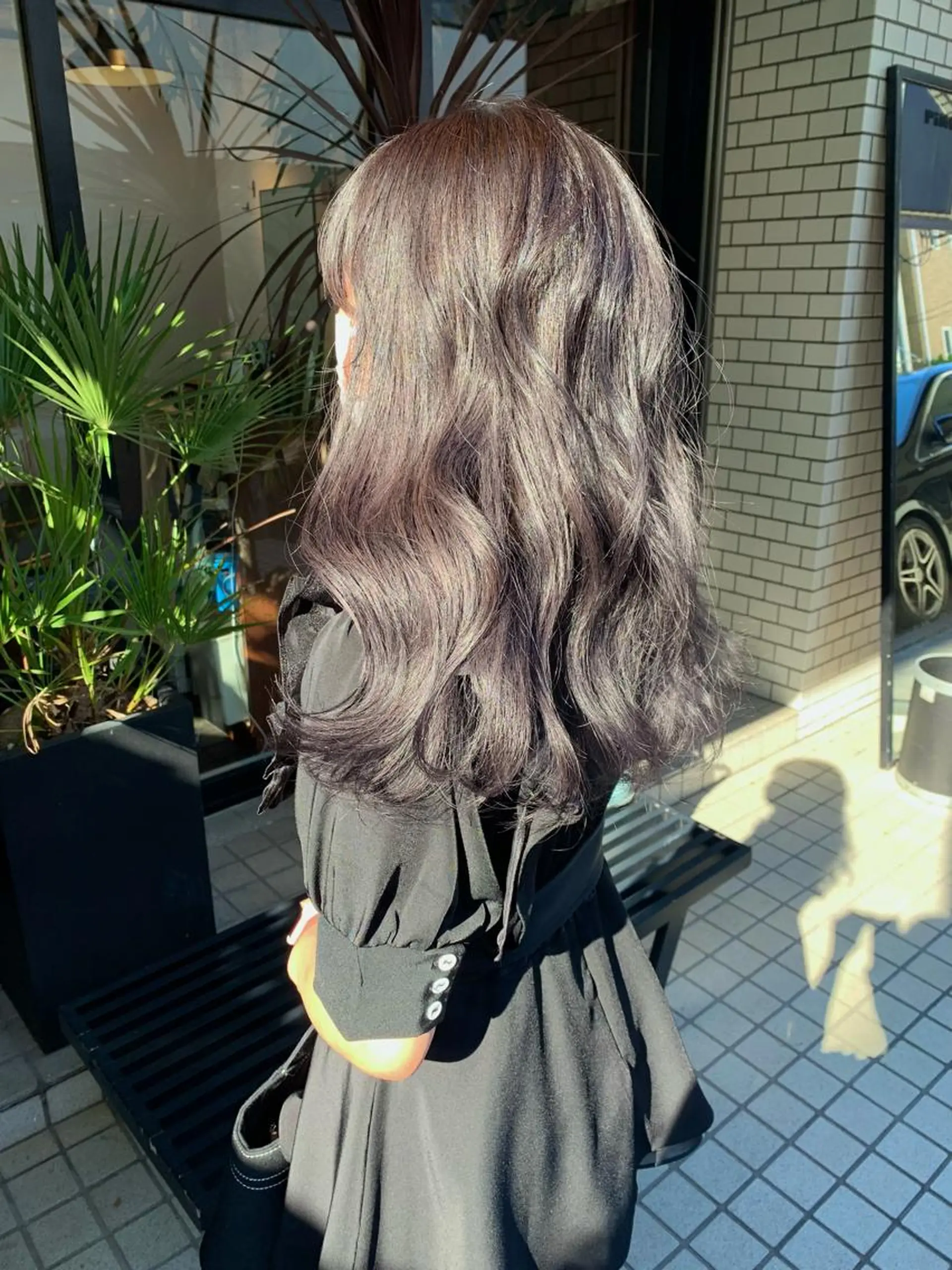 ミディアム カラー ブリーチ ピンクカラー 柔らかブラウン/顔周 りレイヤー♡ユウシのヘアスタイル