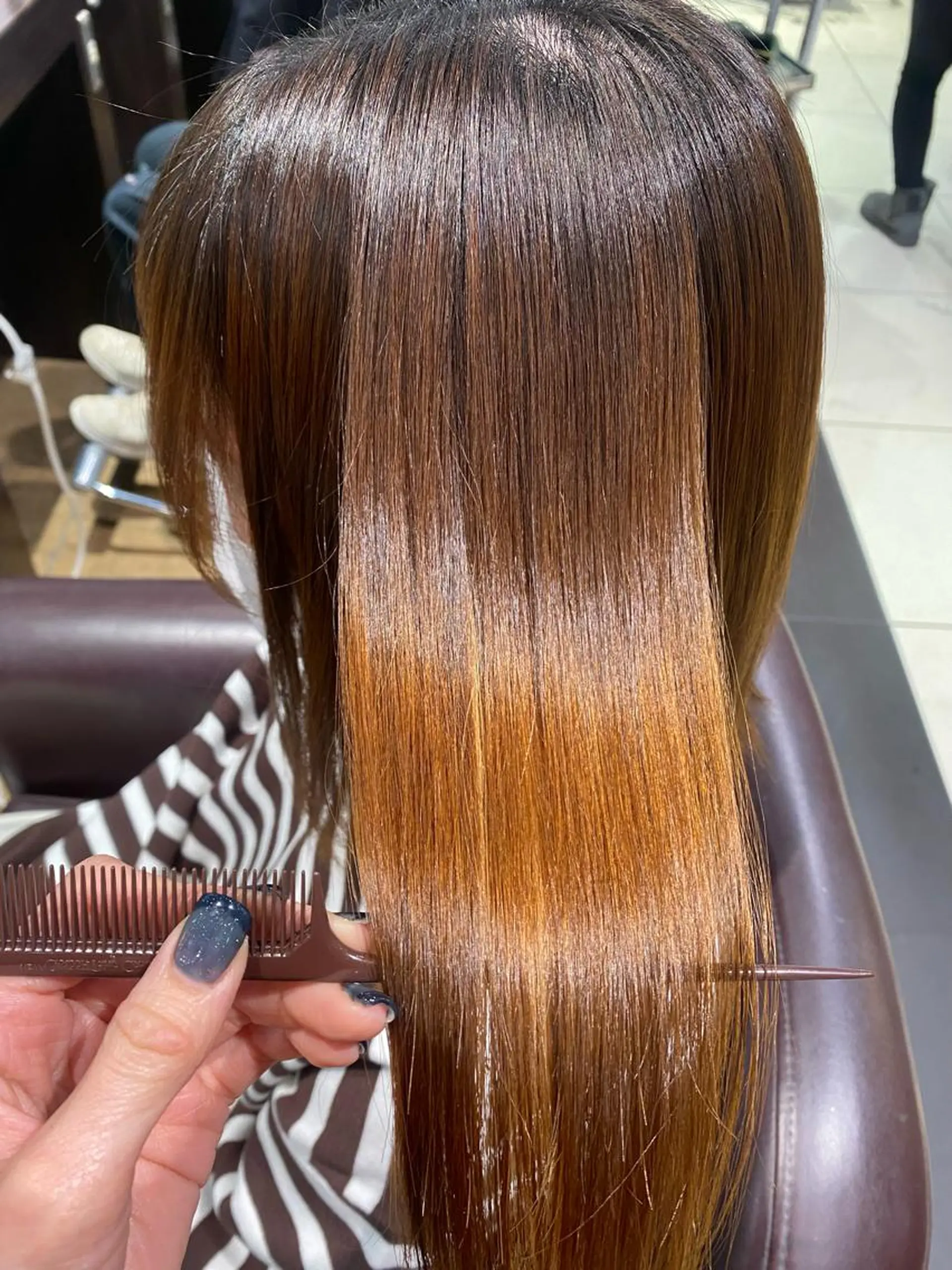 セミロング 酸性ストレート 縮毛矯正 似合わせ提案サラ艶♡ 彩華のヘアスタイル