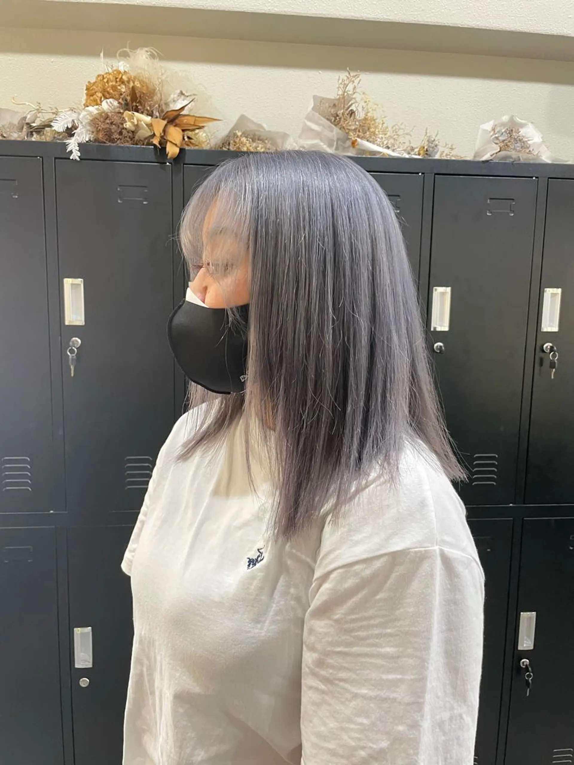 ミディアム カラー パーマ ヘアアレンジ メンズ キッズ ネイル マツエク・マツパ メンズバレイヤージュ メンズブリーチ メンズハイライト メンズインナーカラー メンズ韓国風 ヘアカラー トリートメント ヘアセット 切りっぱなしヘアボブ ミディアムヘアRYOのヘアスタイル