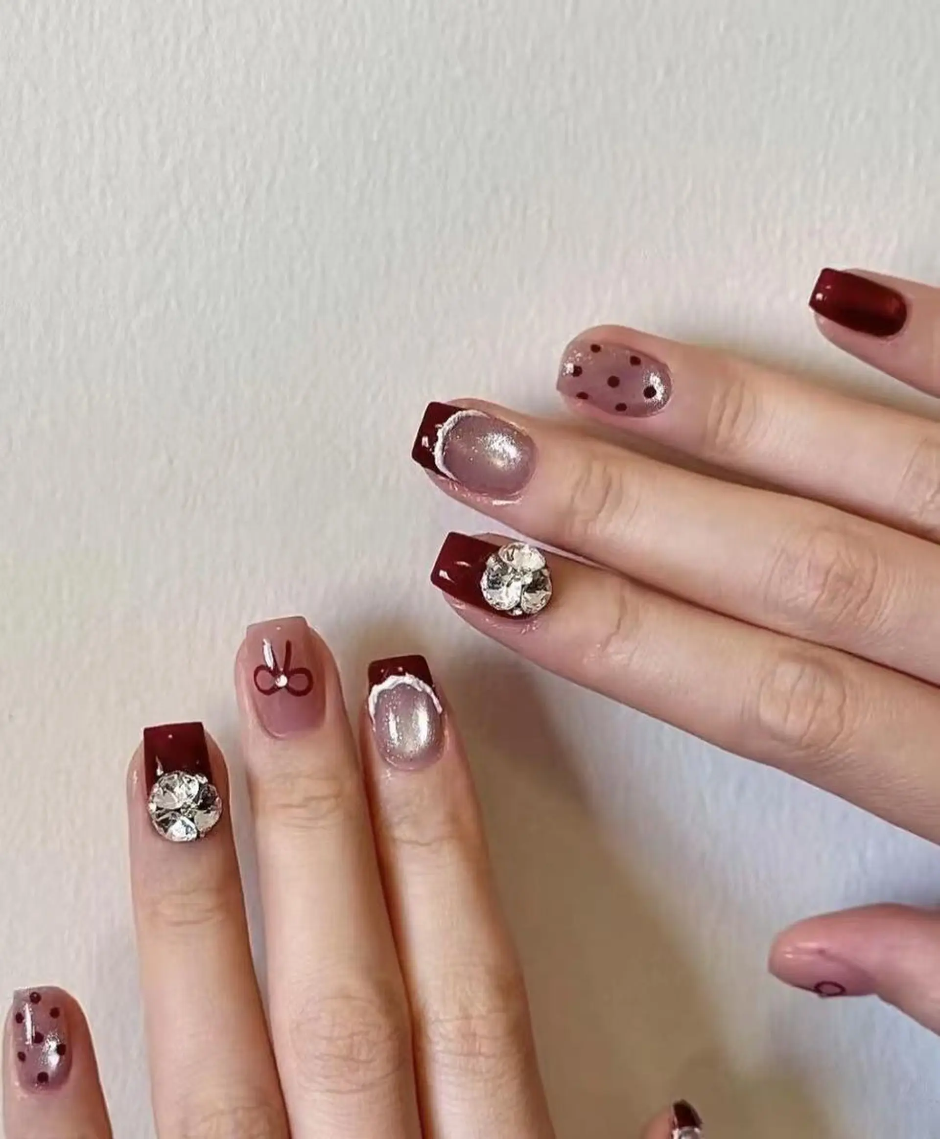 ネイル アートネイル ジェルネイル 韓国ネイル 持ち込み パラジェル Hana Bloom Nail 練習モデルのネイルデザイン