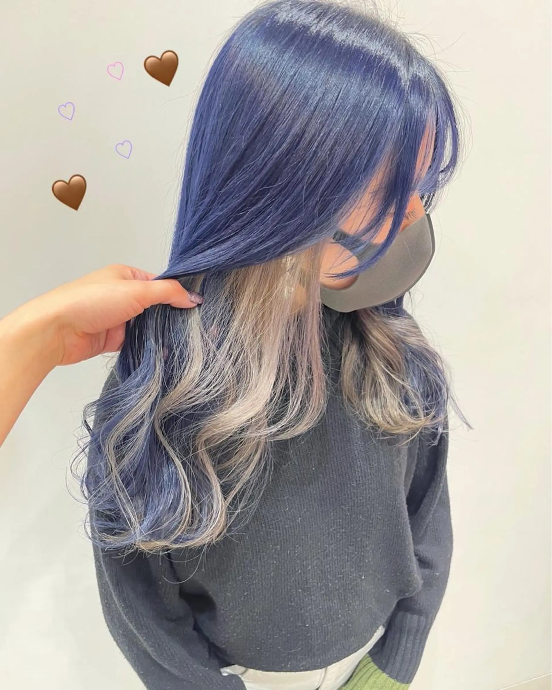 カラー ブルーカラー シルバー ヘアカラー トリートメント 新宿駅近♡個室 ♡関口三都季🌜のヘアスタイル