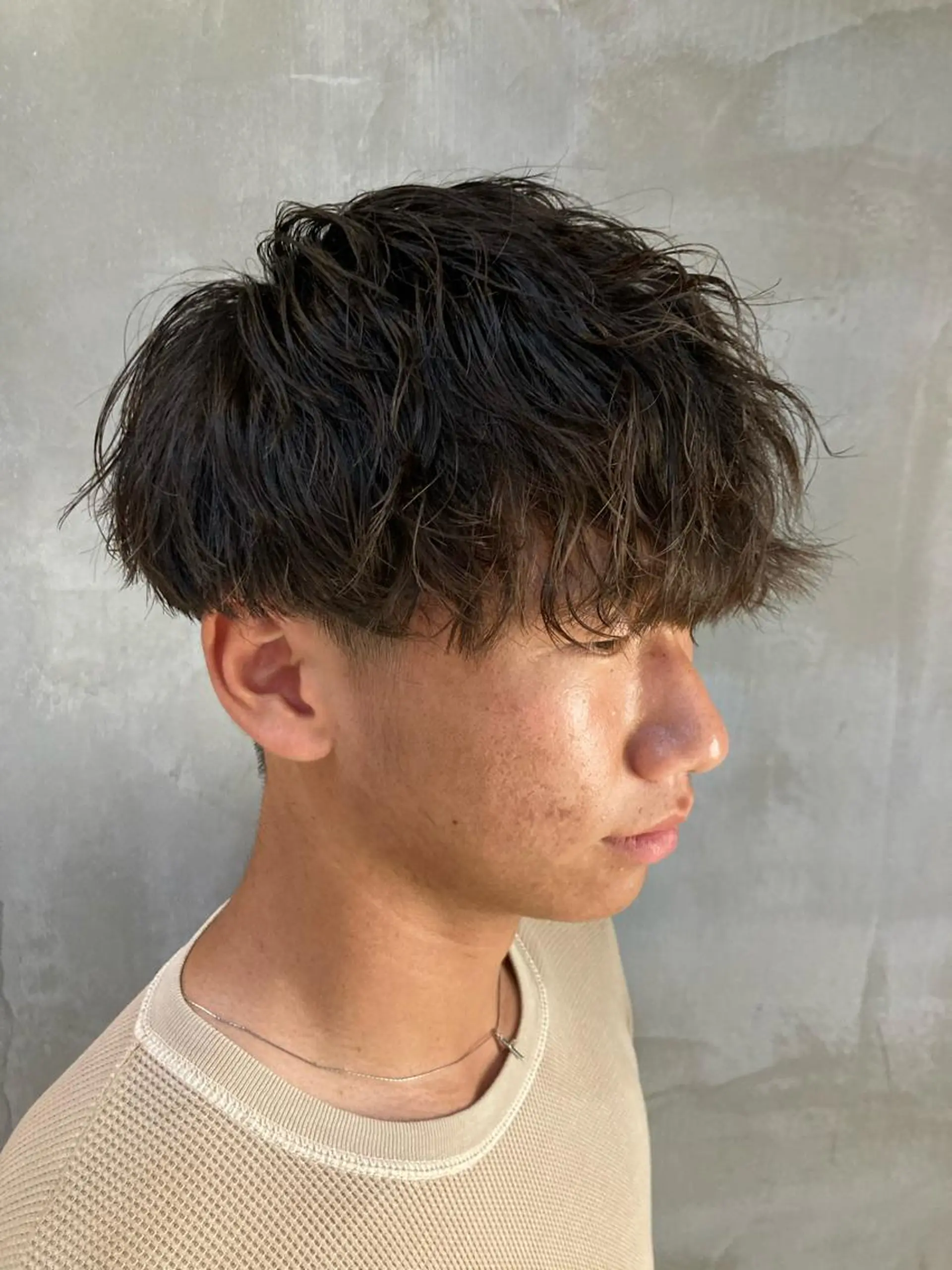 ショート パーマ メンズ 波巻きスパイラルパー マ/シャドウパーマ駿のヘアスタイル