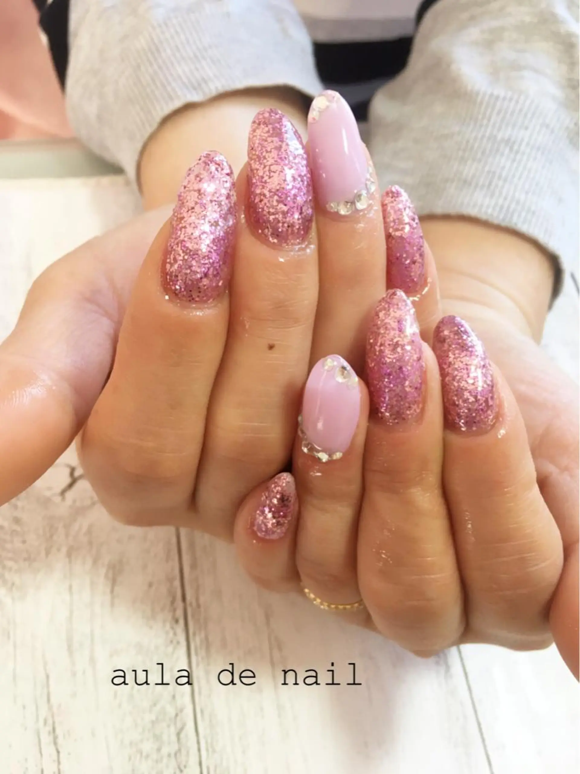 ネイル ラメ(グリッター) ハンドネイル auladenail アウラデネイルのネイルデザイン