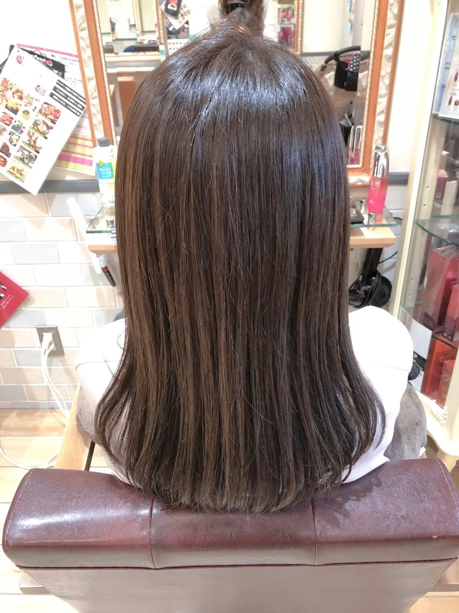 ロング カラー アッシュ アッシュグレー アッシュグレージュ グレージュ un 溝の口 伊豆本のマツエク・マツパデザイン