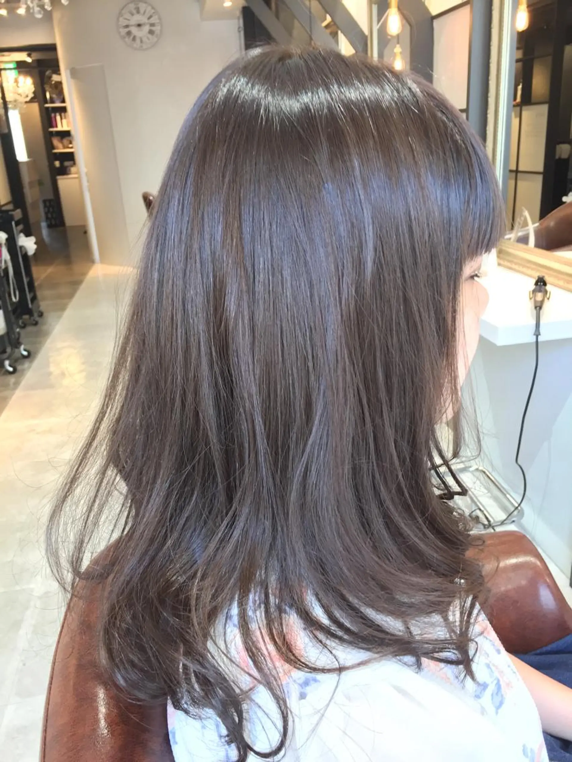 セミロング カラー アッシュ 透明感カラー カット ヘアカラー トリートメント 後藤 ユウキ/髪質改善🫧のヘアスタイル