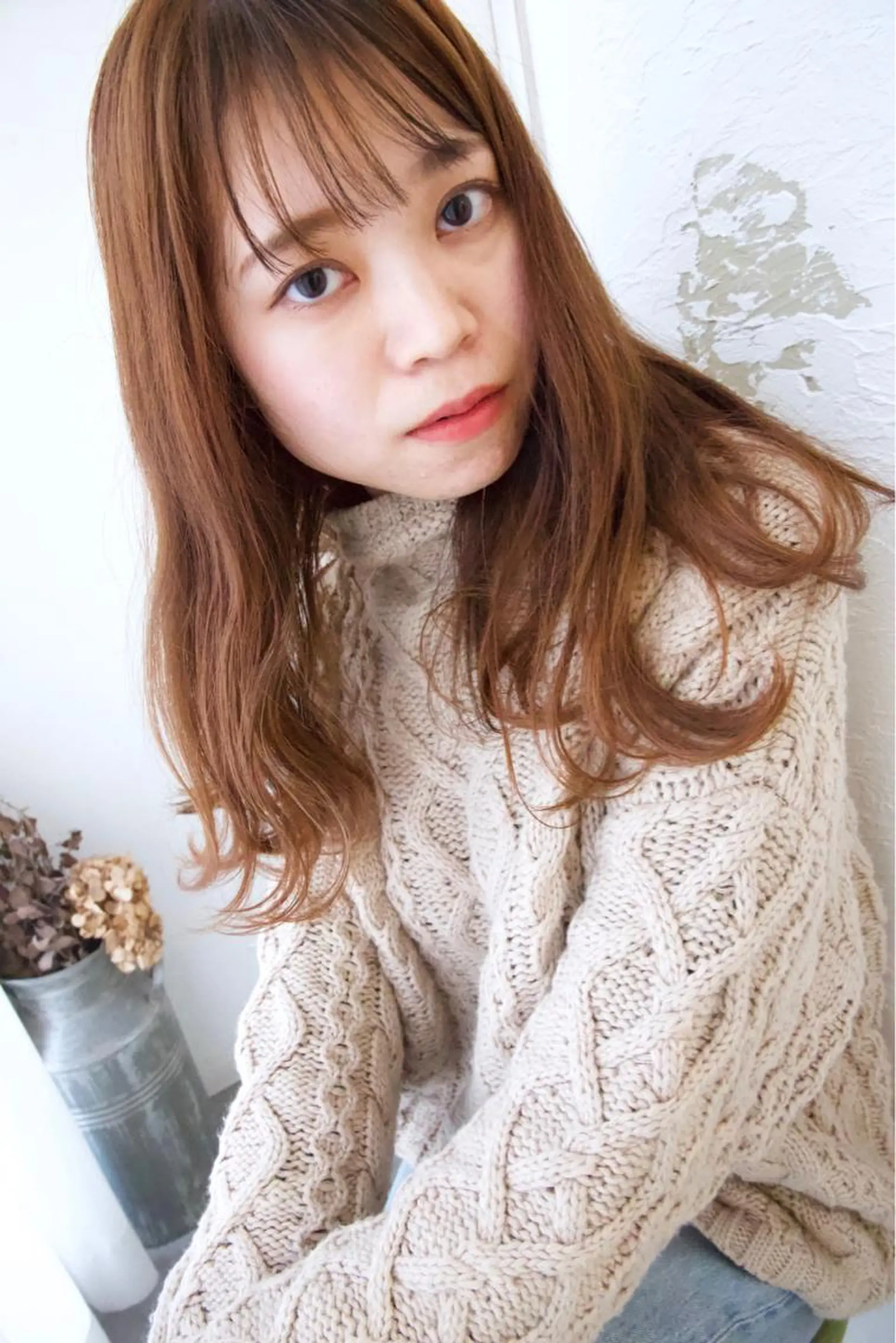 セミロング カラー fio マナミのヘアスタイル