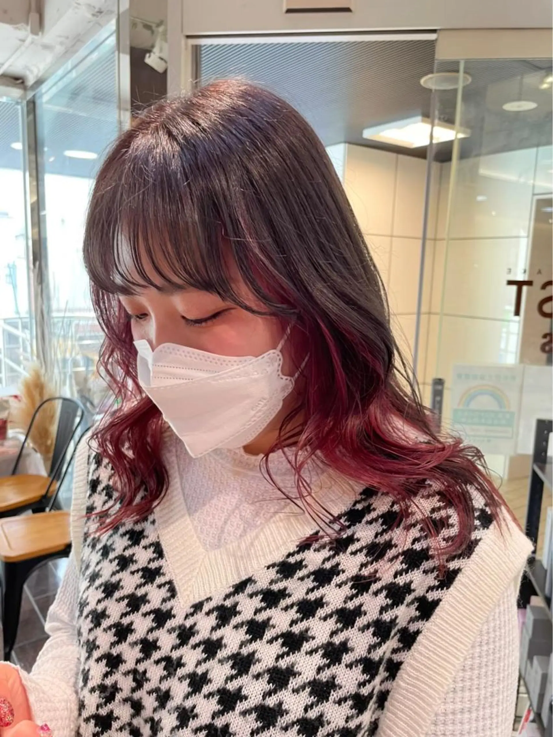 セミロング カラー ブリーチ ケアブリーチ デザインカラー ダブルカラー イヤリングカラー メンズスタイル Hitomi🐶のヘアスタイル