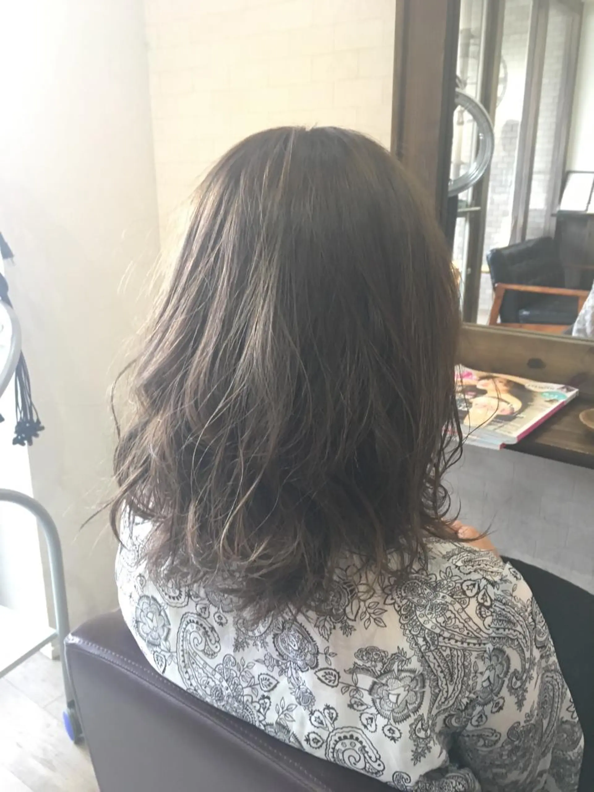 ミディアム カラー パープルカラー ヘアカラー 松本 亮のヘアスタイル