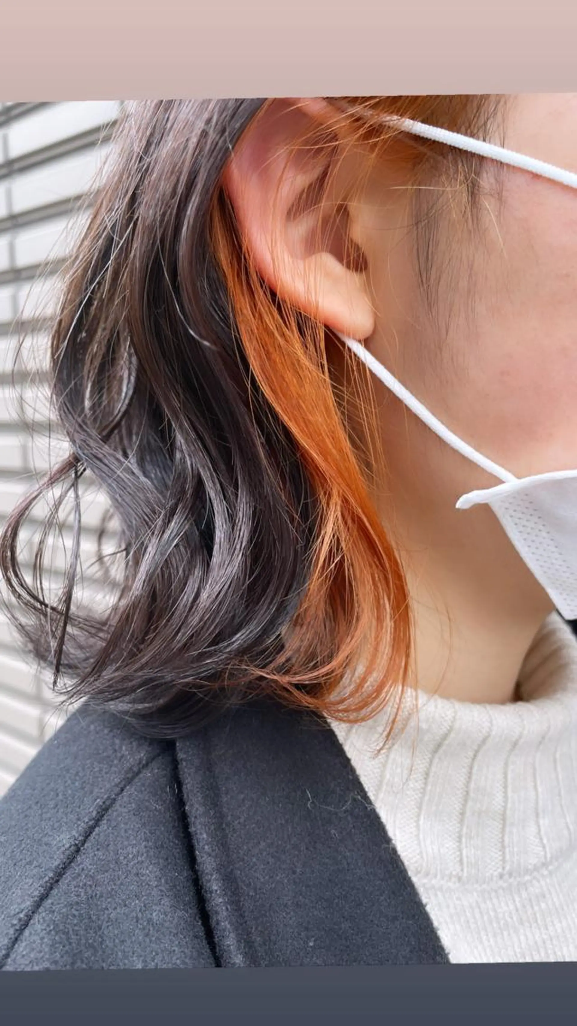 ミディアム カラー ブリーチ ケアブリーチ オレンジ ハイライト／艶カラー 大河シンジのヘアスタイル
