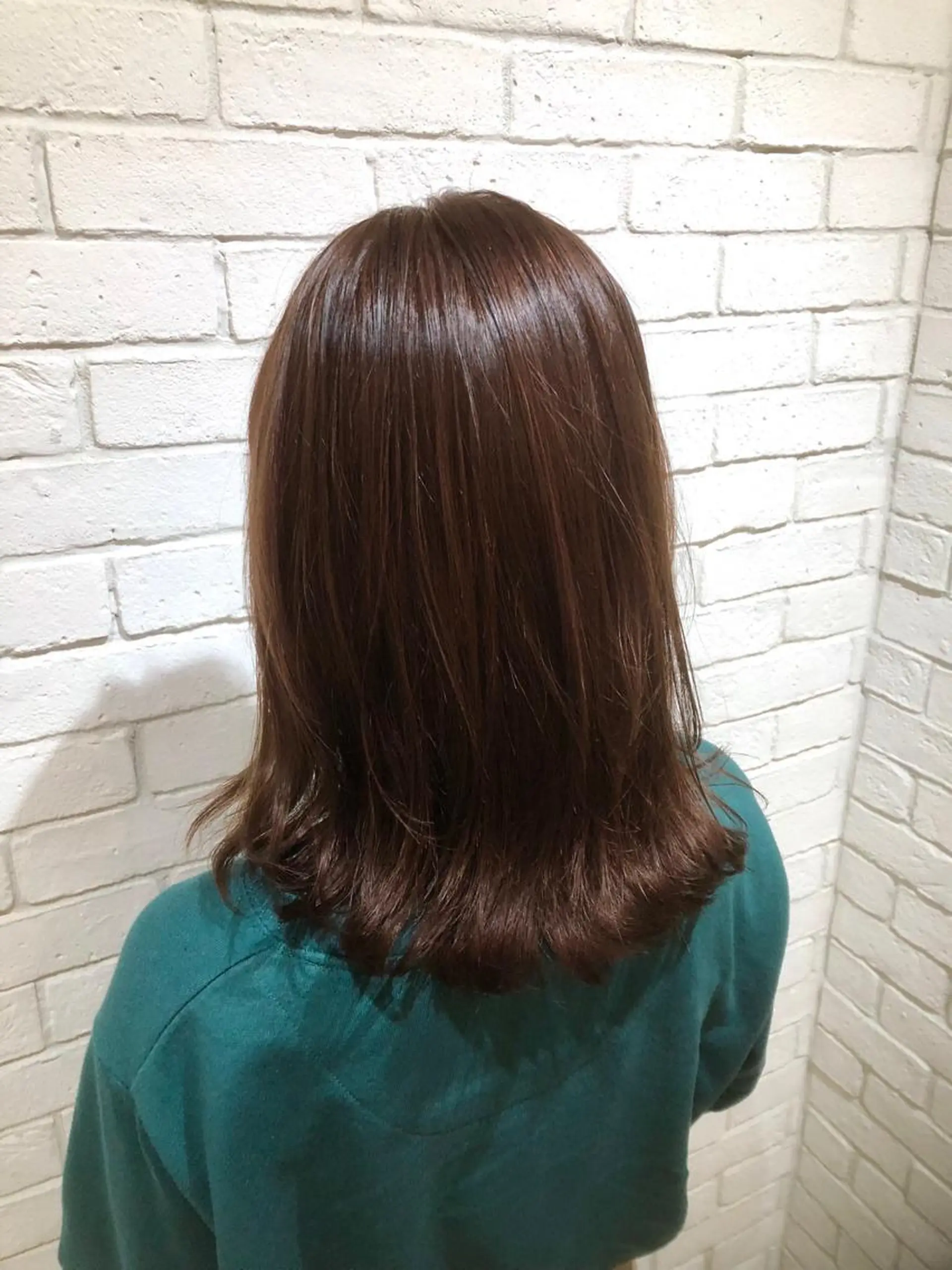 ミディアム ピンクブラウン カラーアンドケアリタ kitamuuuのヘアスタイル