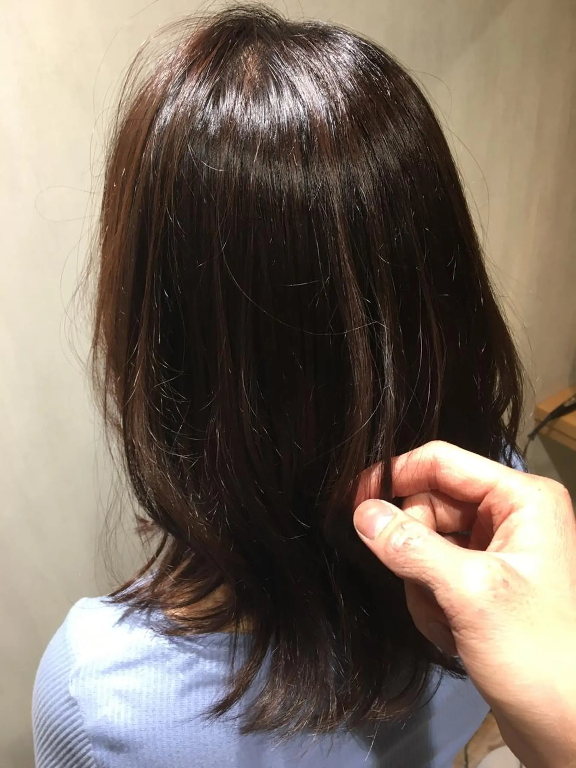 セミロング カラー ベージュカラー ピンクカラー ピンクベージュ カット ヘアカラー ヘッドスパ ACHE zippy /伊藤のヘアスタイル