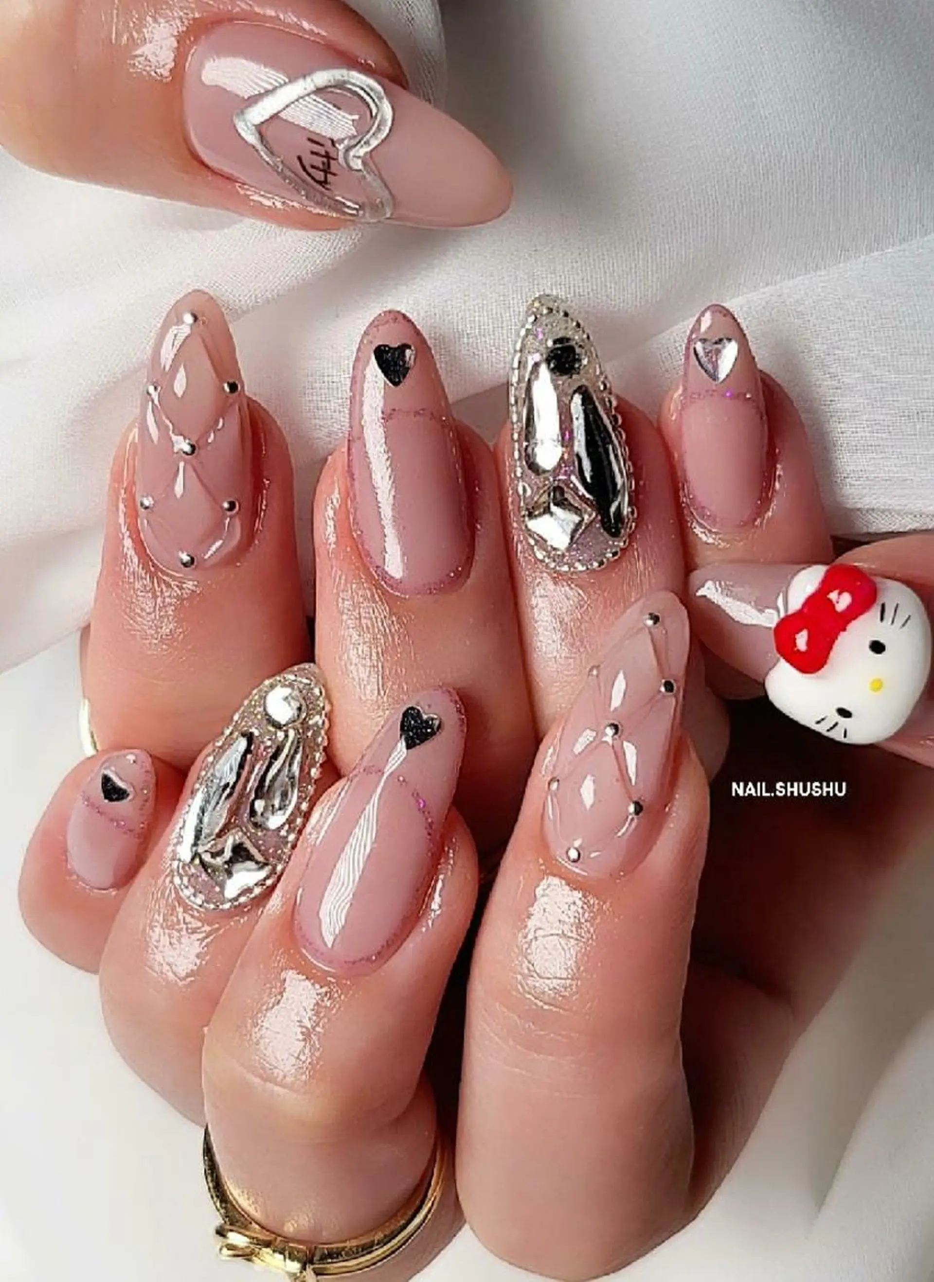 ネイル 持ち込み ニュアンスネイル ワンカラーネイル シンプルネイル 夏ネイル 3dパーツ/流行り 👧shushu❤️のネイルデザイン