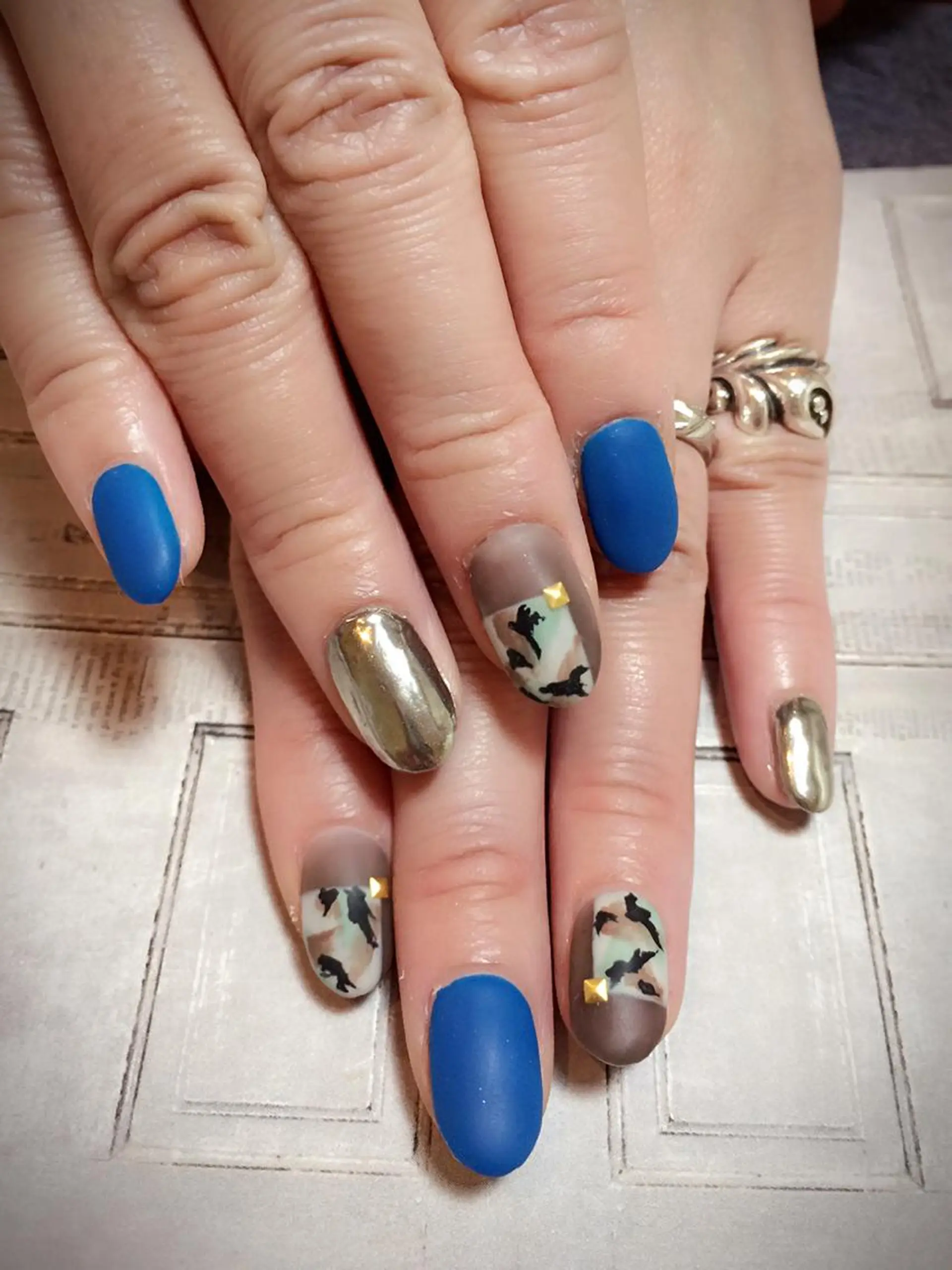 ネイル マットネイル ミラーネイル jdn kayokoのネイルデザイン