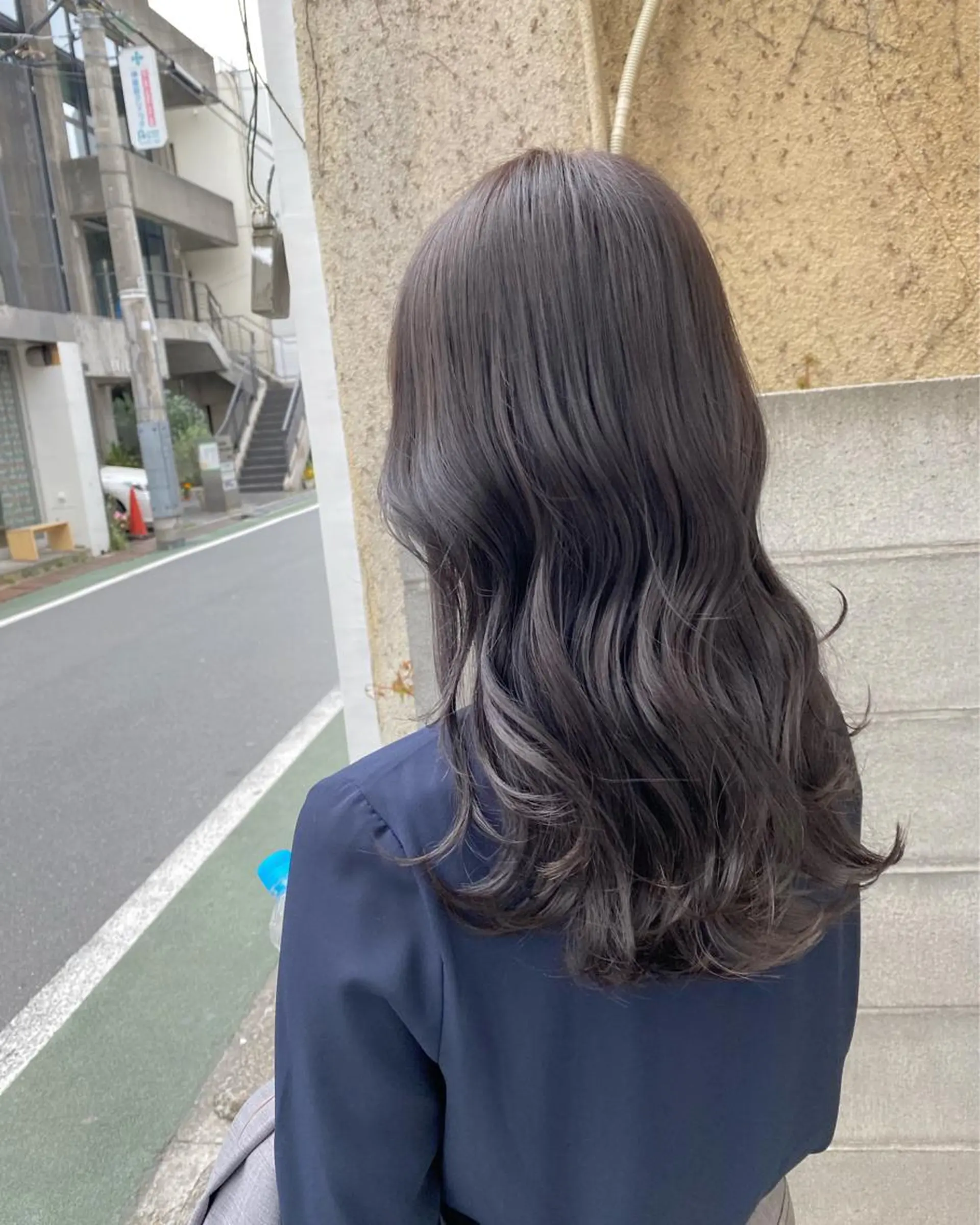 セミロング カラー ブリーチ 透明感カラー 吉田 光佑のヘアスタイル