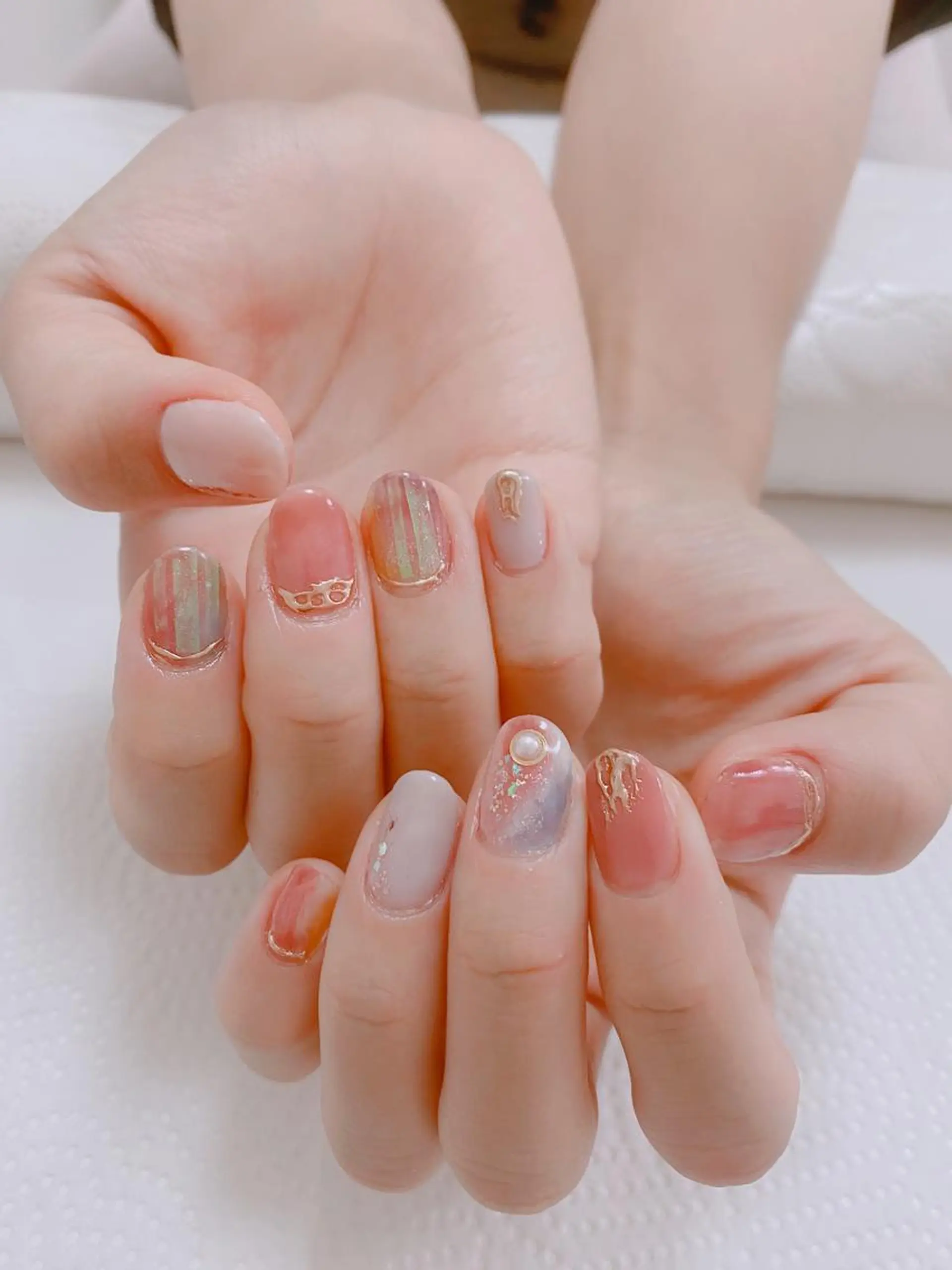 ネイル 持ち込み ハンドネイル Re:Ø nail 🩵TSUJIのネイルデザイン