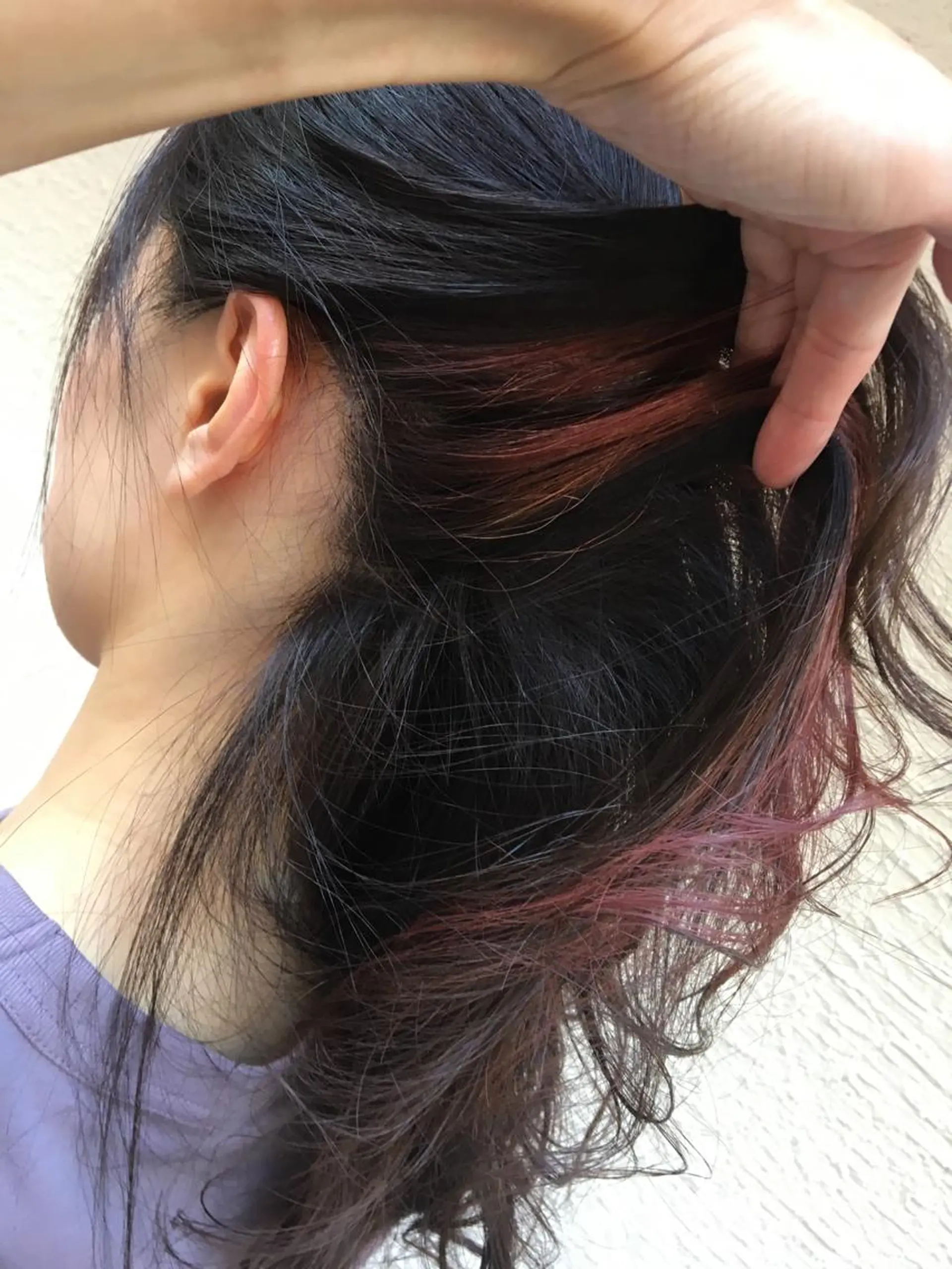 セミロング カラー OFF YUYAのヘアスタイル