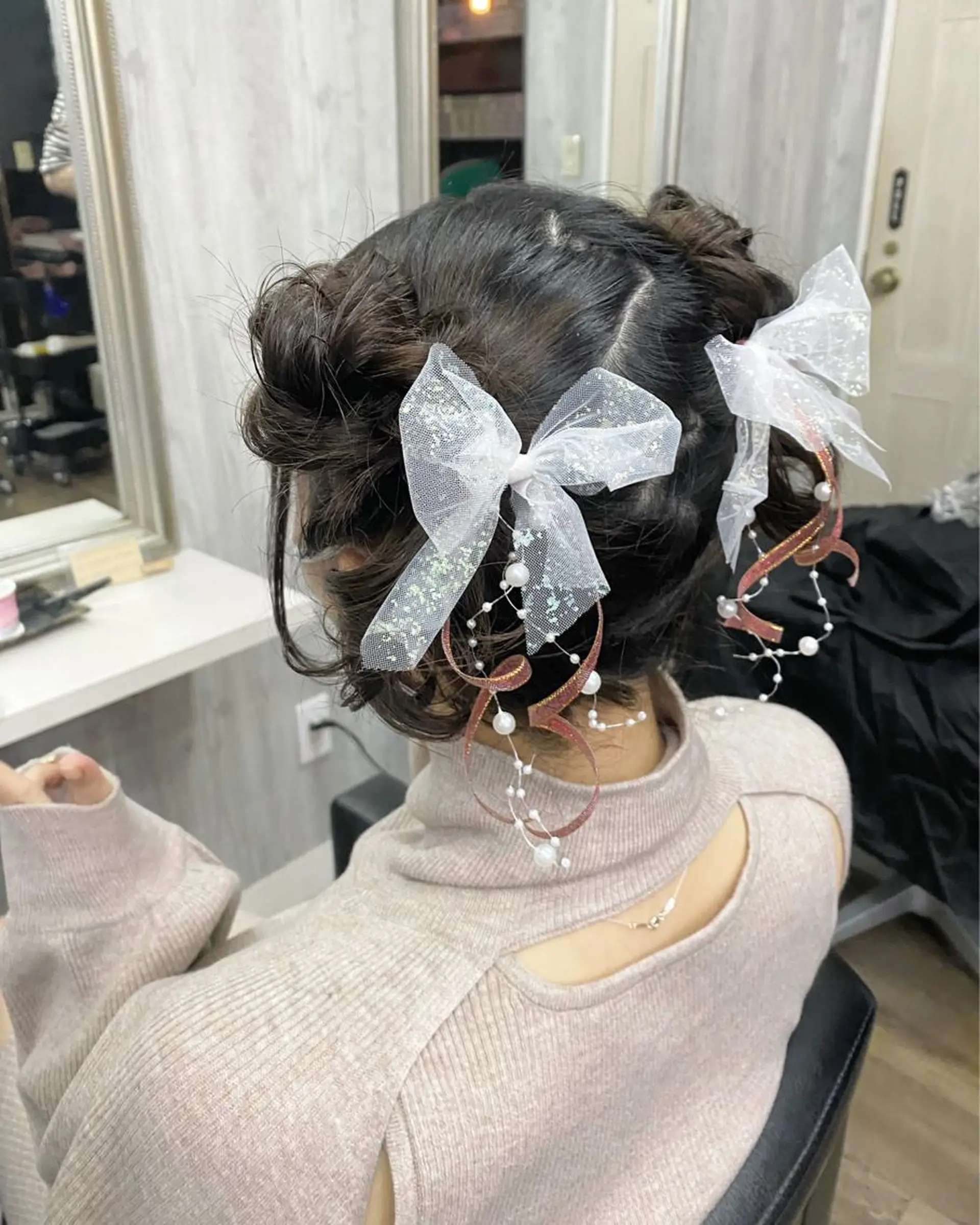 セミロング ヘアアレンジ ✨韓国風ヘア/艶髪 カラー✨yumeのヘアスタイル