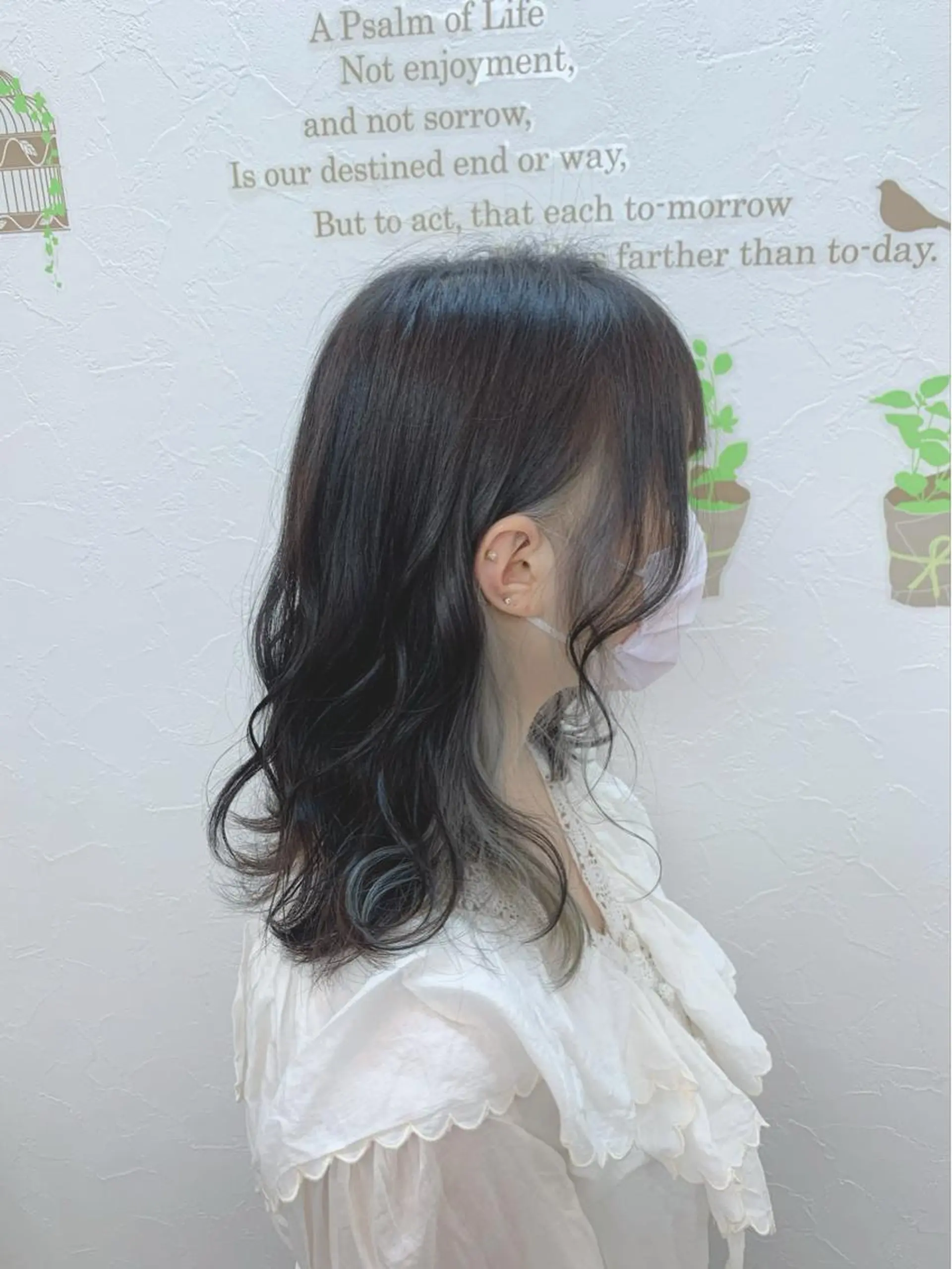 ミディアム カラー インナーカラー 菅沼 まみのヘアスタイル