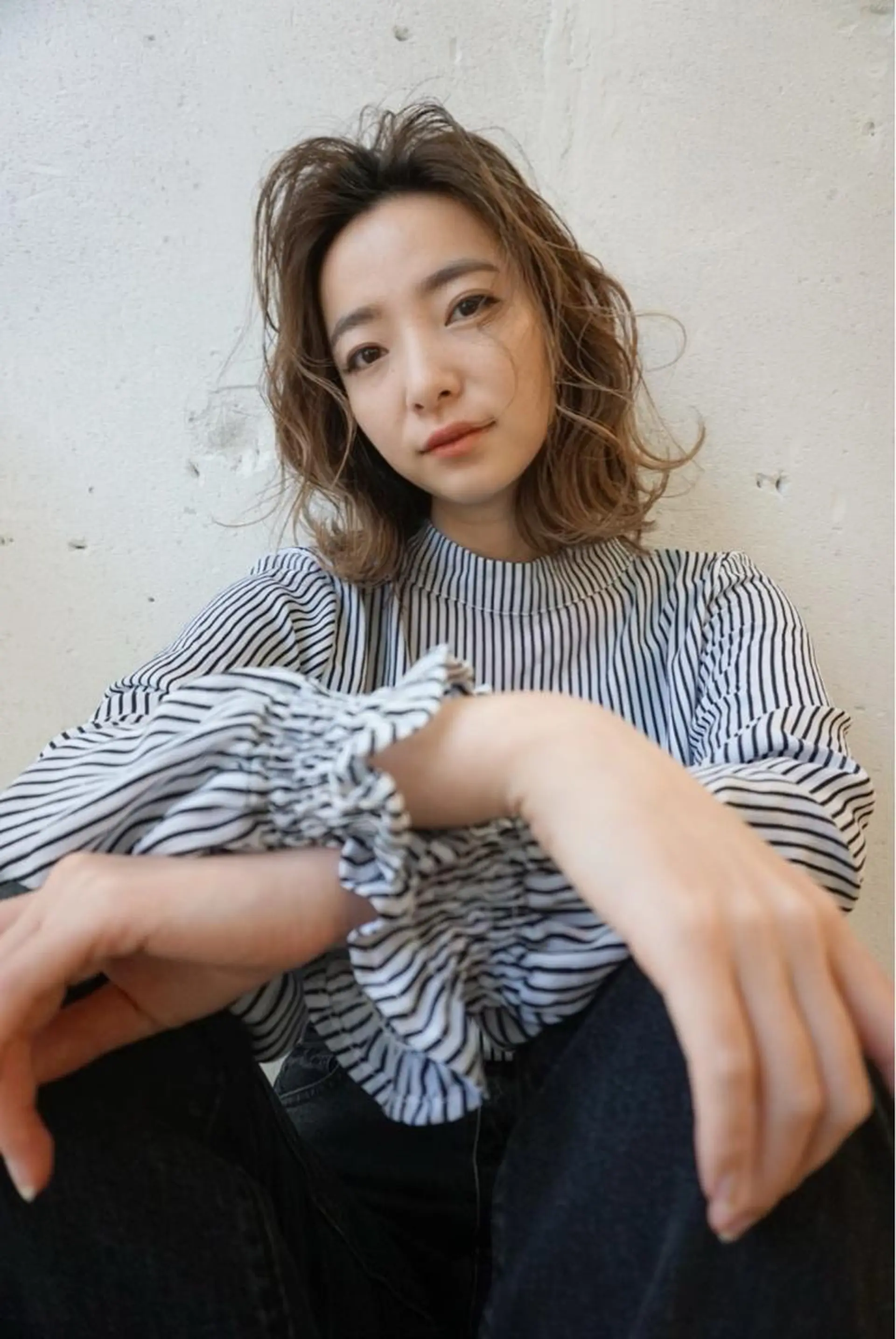 ミディアム カラー ヘアアレンジ ヘアカラー WATARU🔥／ 外国人風ハイライトのヘアスタイル