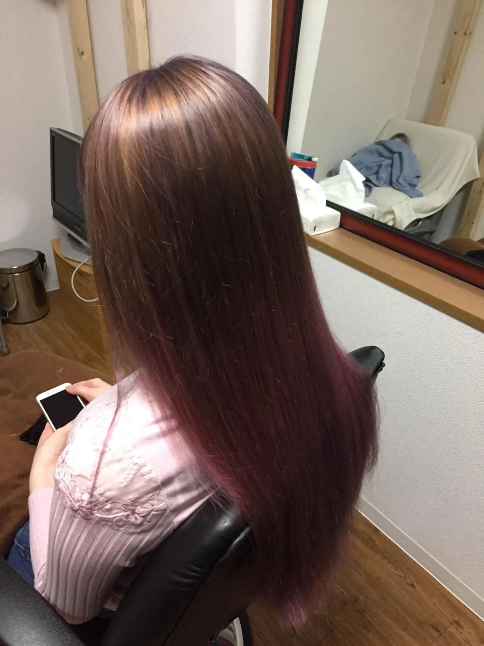 ロング カラー ピンクカラー パープルカラー じょん 。のヘアスタイル
