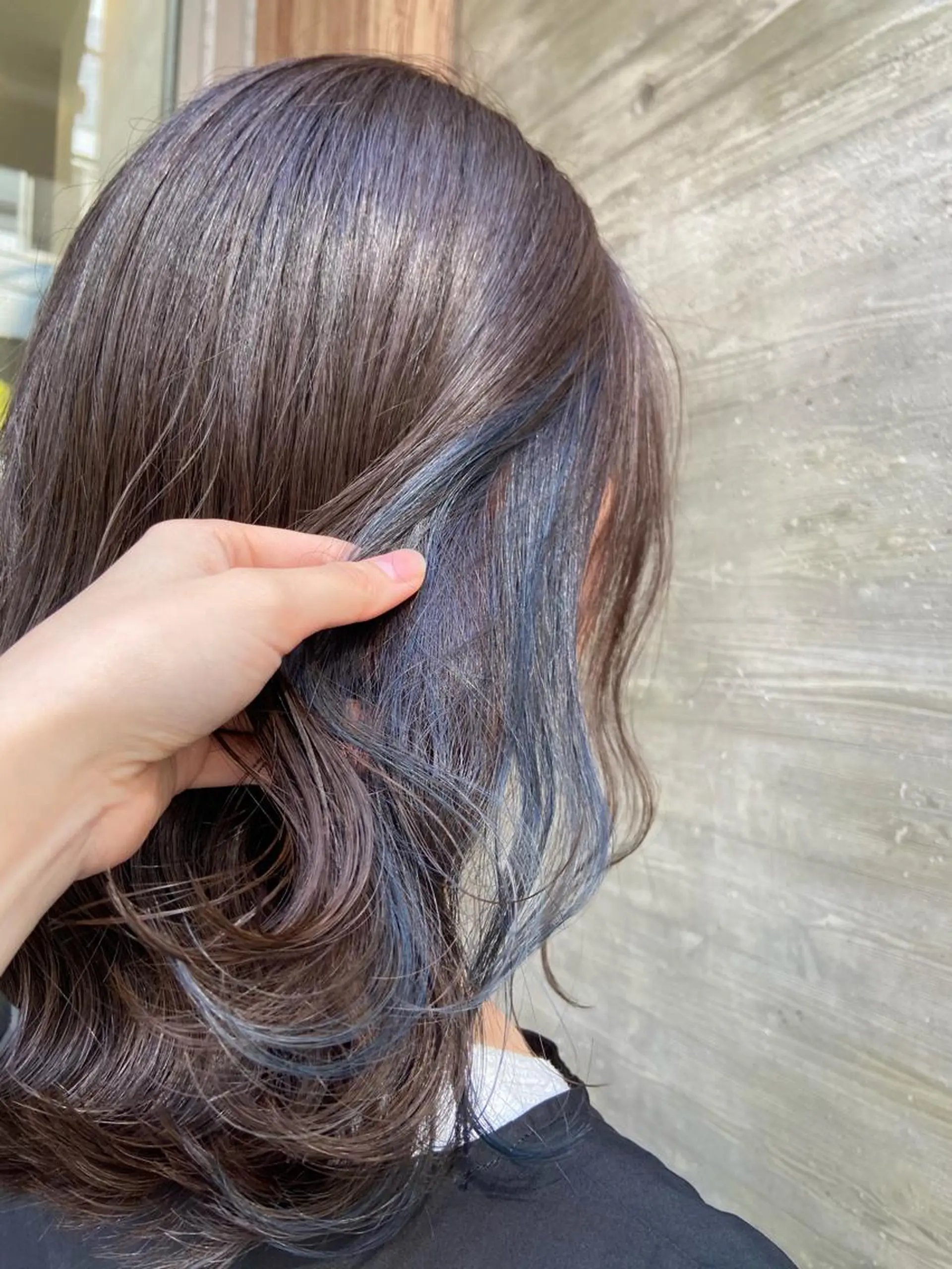 ミディアム カラー イヤリングカラー 暗髪/艶髪/Ono .のヘアスタイル