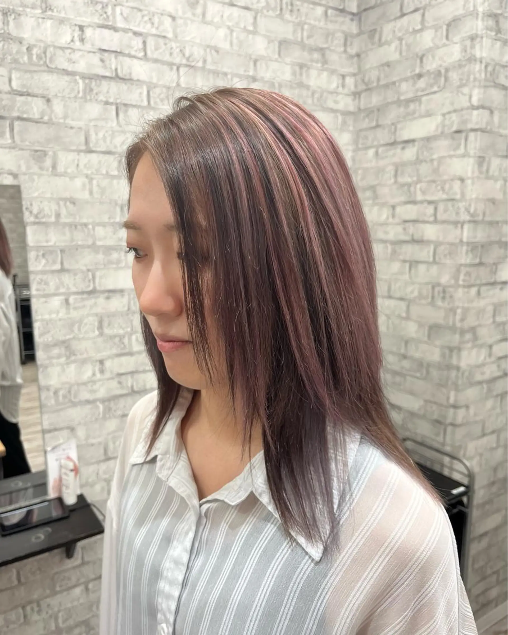 カラー アッシュ アッシュグレー アッシュグレージュ バレイヤージュ ミストバング ヘアカラー トリートメント ヘアセット 🫧似合わせデザイン 🫧MIKU🪼のヘアスタイル