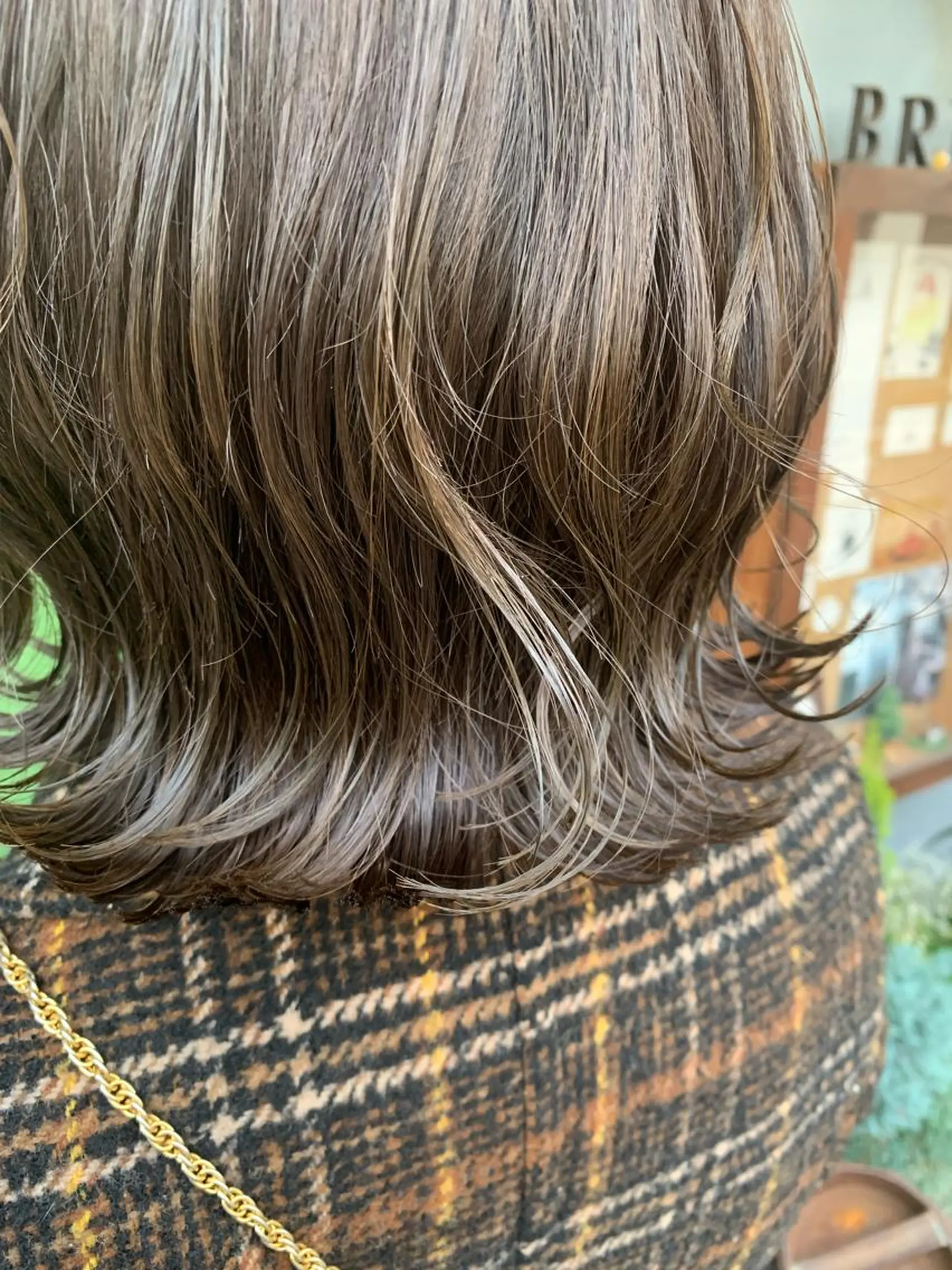 ミディアム カラー 透明感カラー グレージュ カット ヘアカラー ヘッドスパ 清水千優/パーマ/ メンズパーマのヘアスタイル