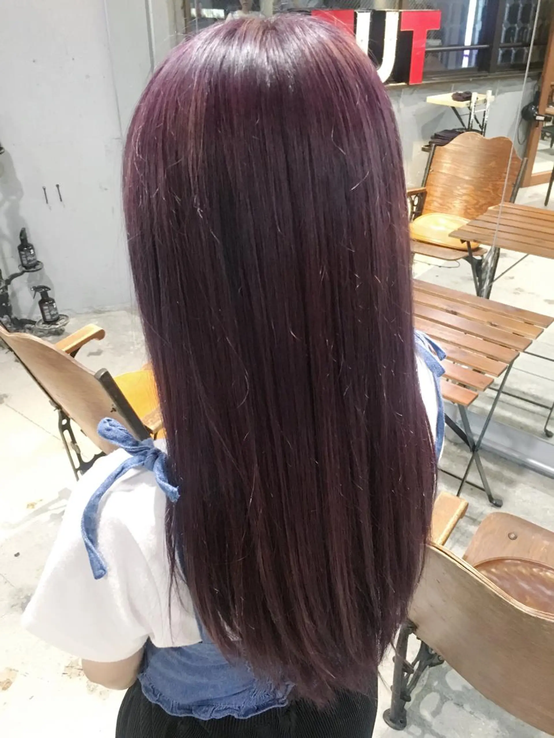 ロング カラー パーマ アッシュ ラベンダーカラー ラベンダーアッシュ カット 縮毛矯正 トリートメント 代表 中島貴志のヘアスタイル