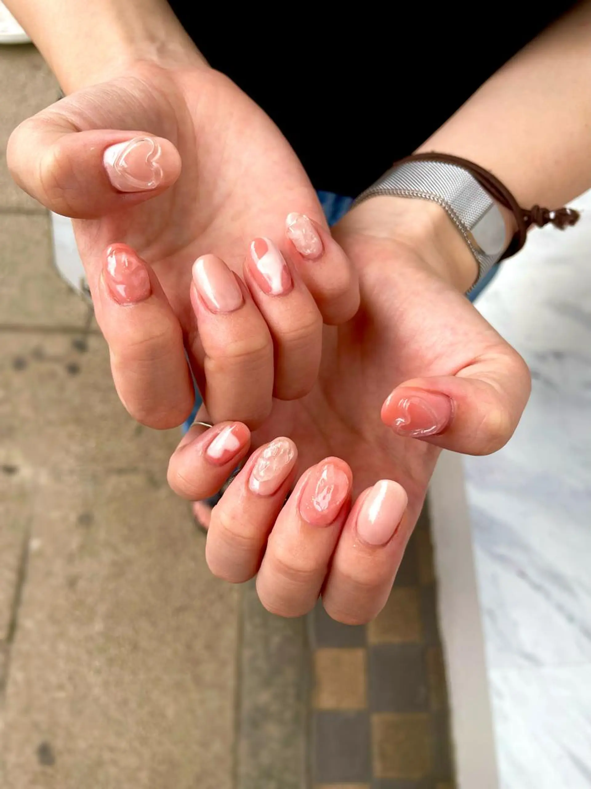 ネイル ジェルネイル 氷ネイル・うるうるネイル ぷっくりネイル ネイリスト Kaoriのネイルデザイン