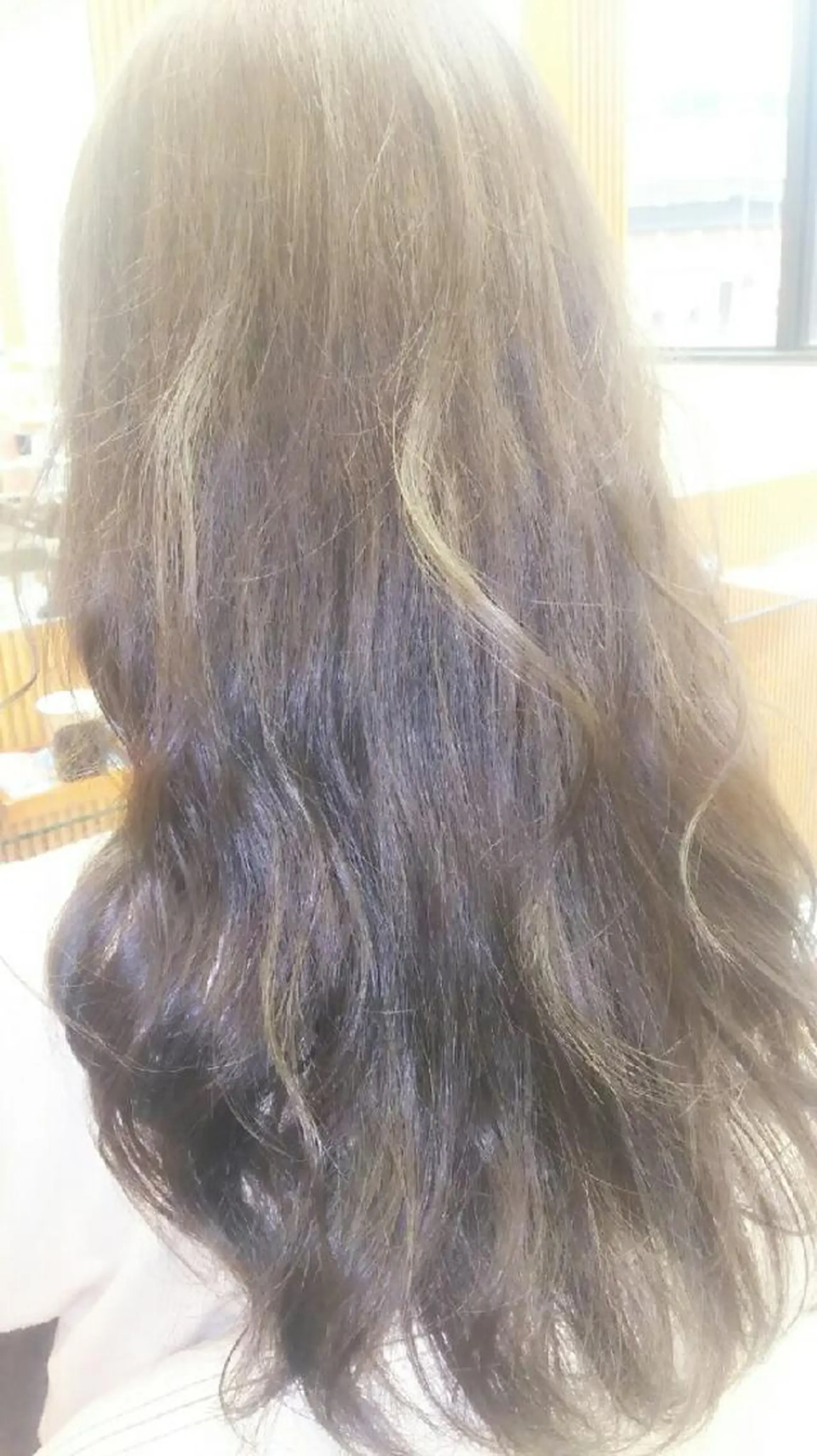 セミロング パーマ カラー セミロングパーマ アッシュ 脇田 雄大のヘアスタイル