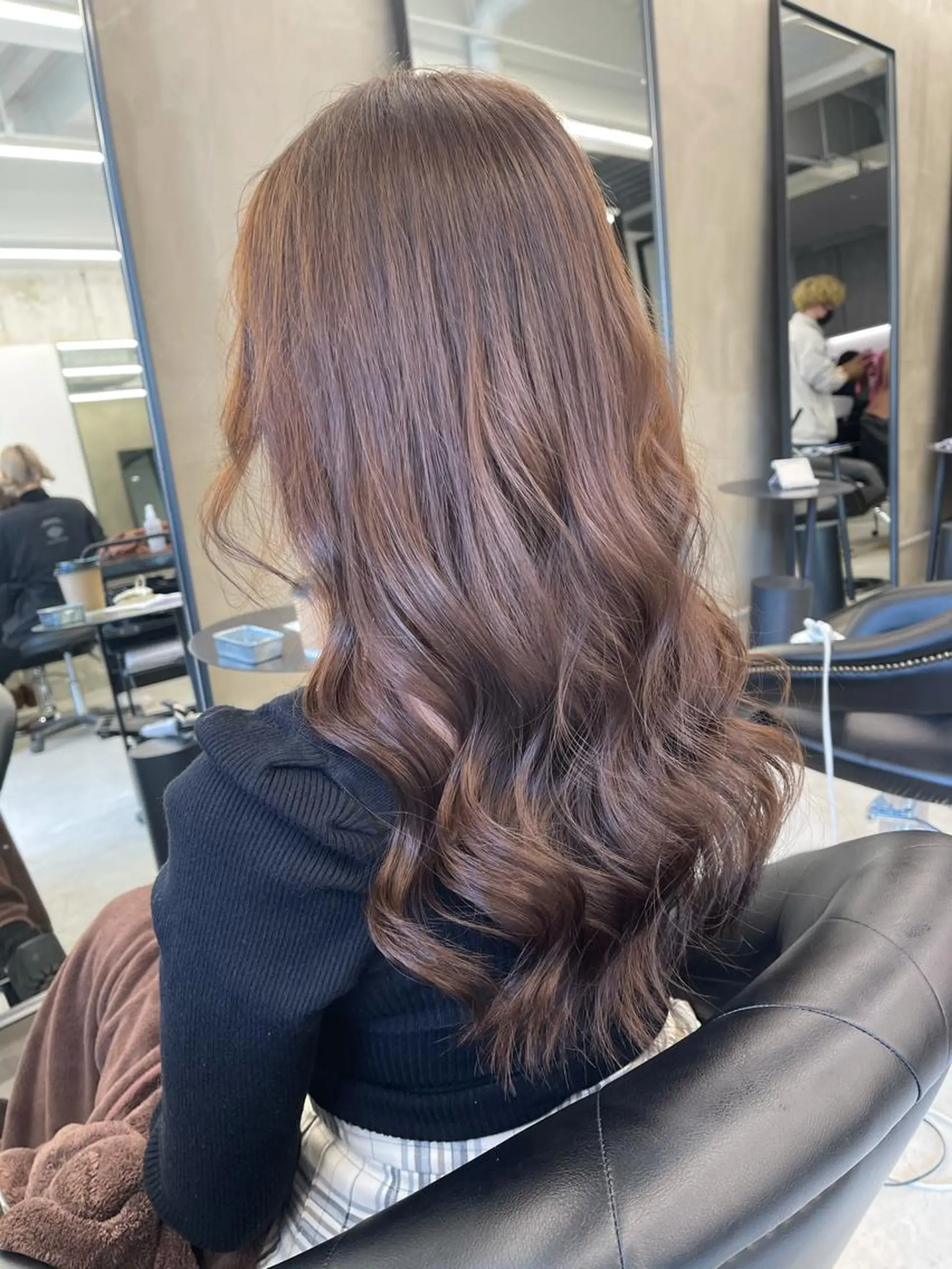 ロング カラー カット ヘアカラー トリートメント &chaLme   心斎橋所属・emi/髪質改善/ 韓国風/艶カラーのヘアスタイル