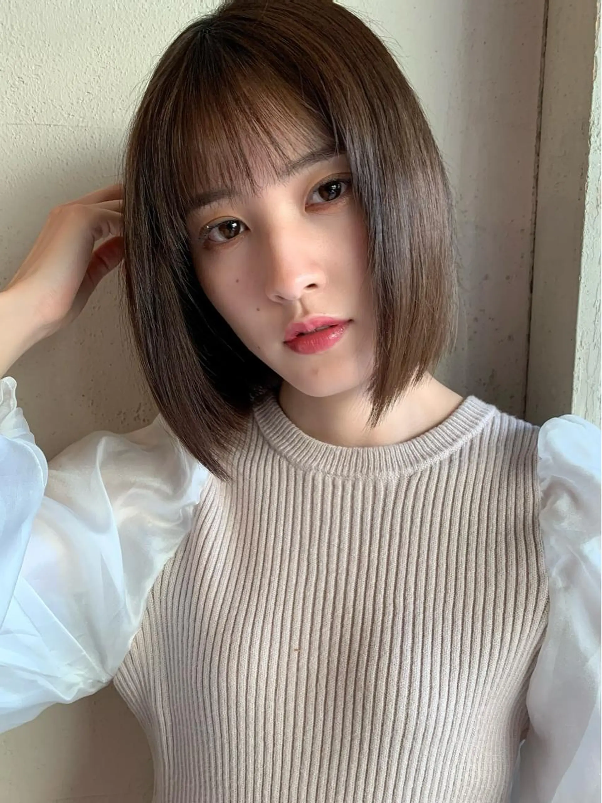 ショート カラー カット ヘアカラー トリートメント ヘッドスパ ヘアセット 透明感/オリーブ/ グレージュ/YUKAのヘアスタイル