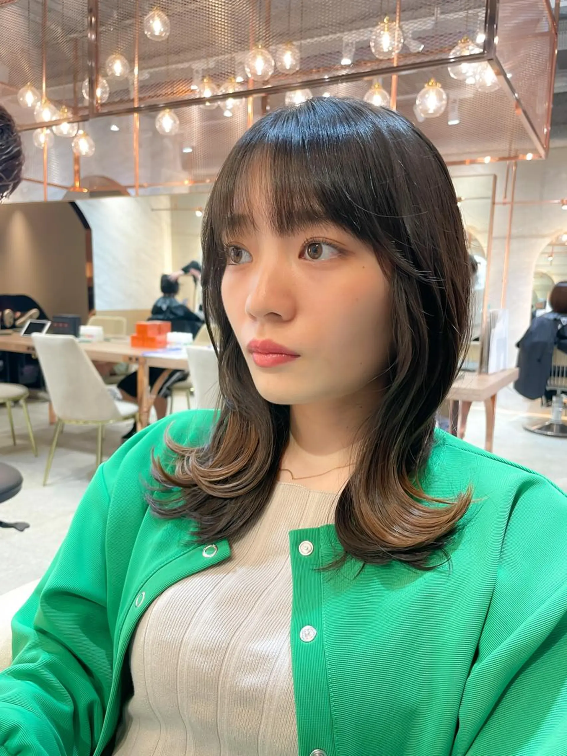 ミディアム カラー カット ヘアカラー トリートメント レイヤー/韓国ヘア 縮毛矯正🫧鈴木颯のヘアスタイル