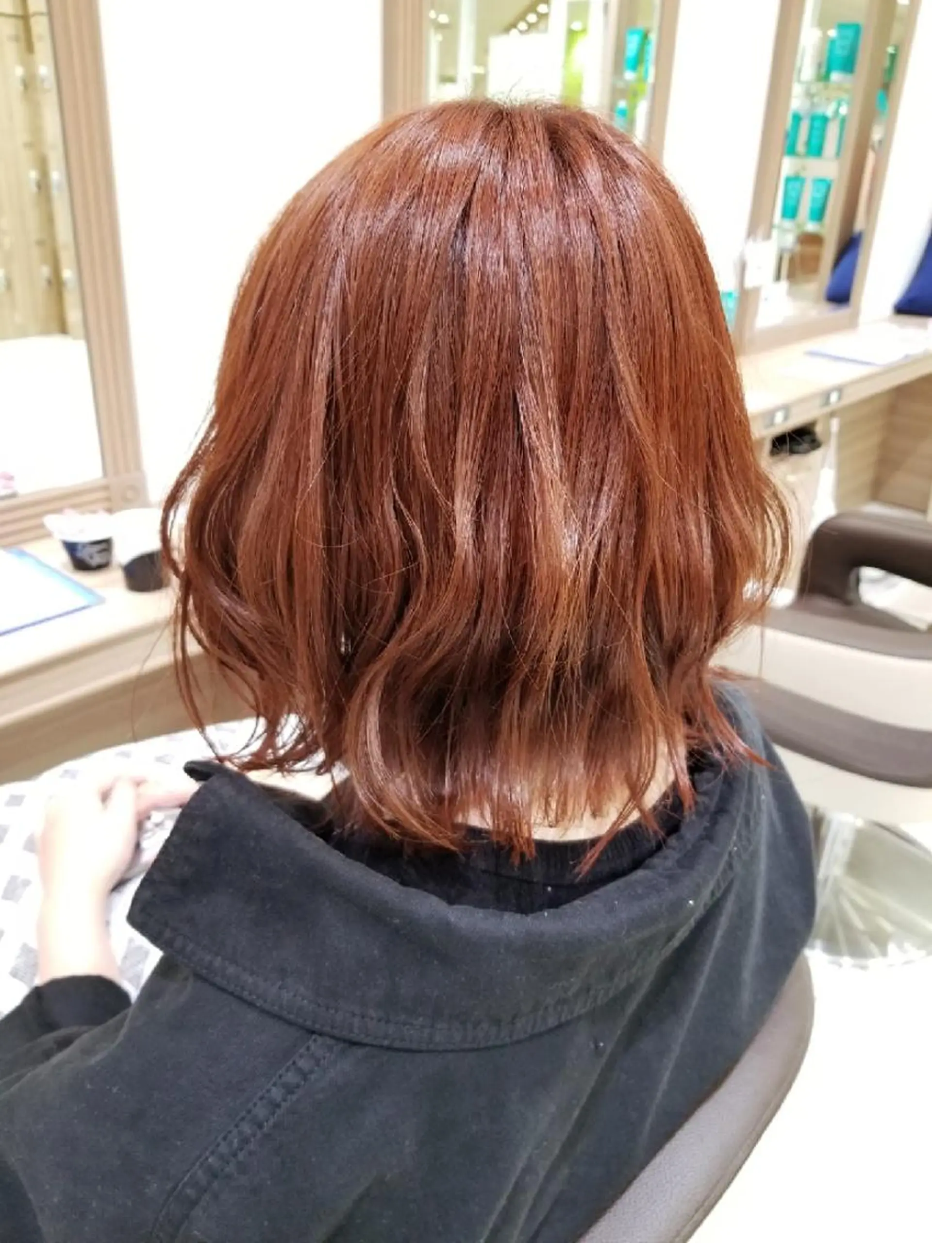 ミディアム カラー ベージュカラー オレンジ オレンジベージュ ヘアカラー カラー特化中村 和貴 <Ash津田沼>のヘアスタイル