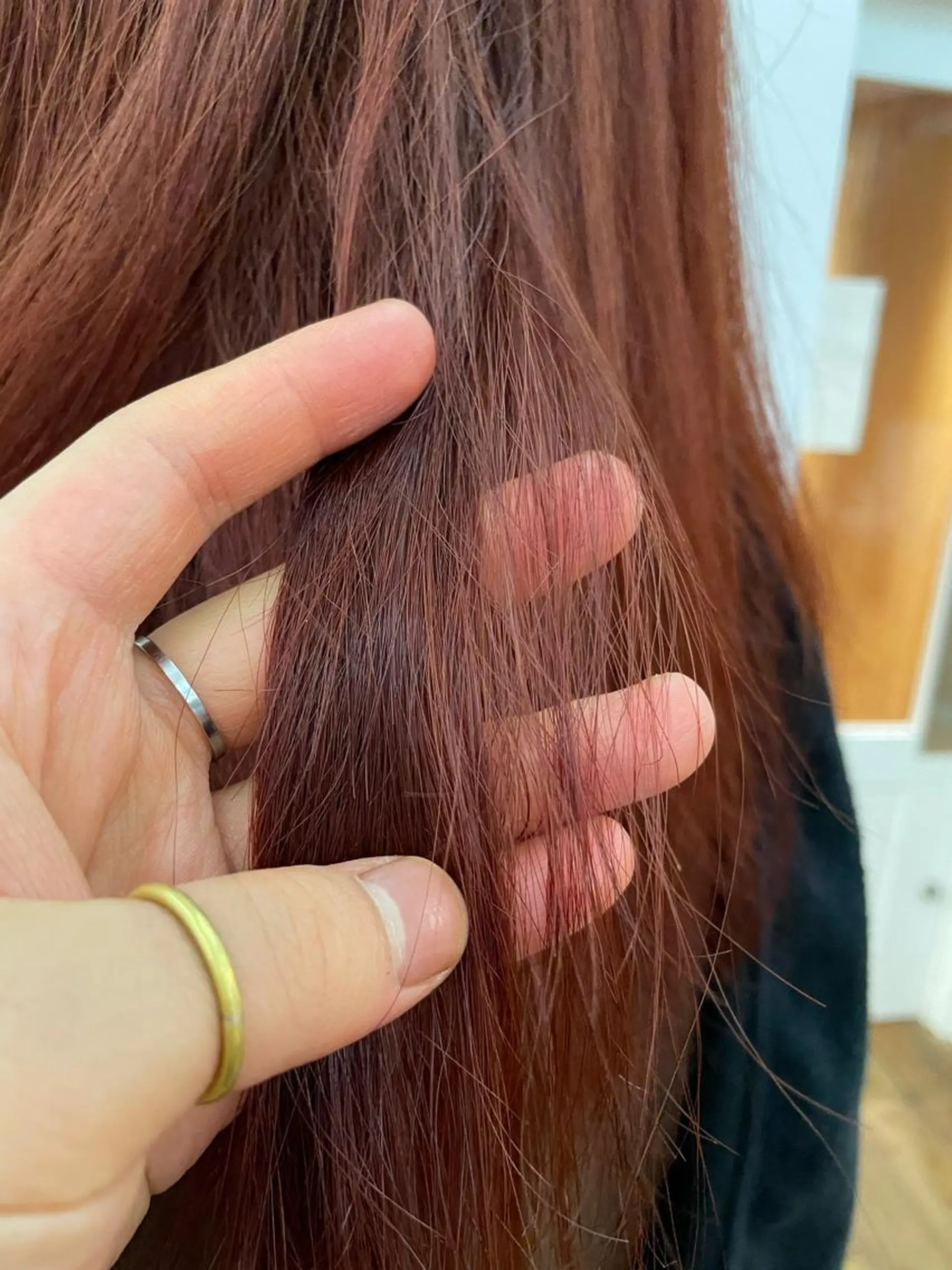 セミロング カラー オレンジ カズヤ/垢抜けヘア/ 顔周り/ボブのヘアスタイル