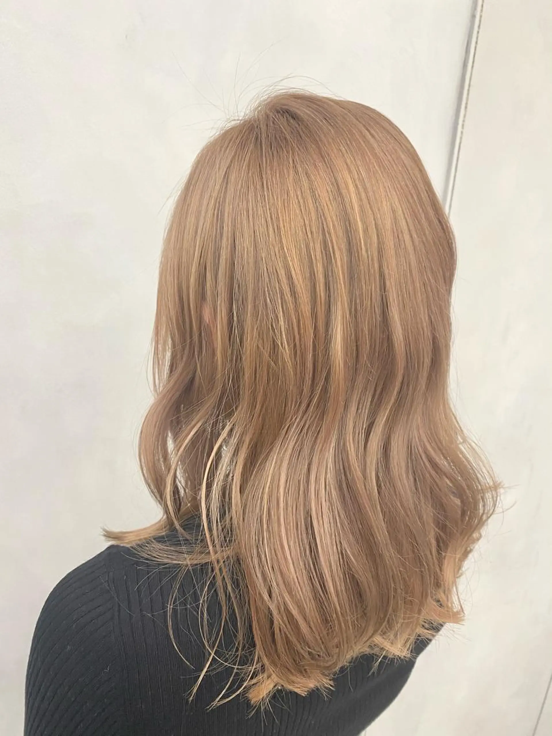 セミロング カラー ベージュカラー ヘアカラー ピンク/ベージュ /似合わせ/田島百華のヘアスタイル