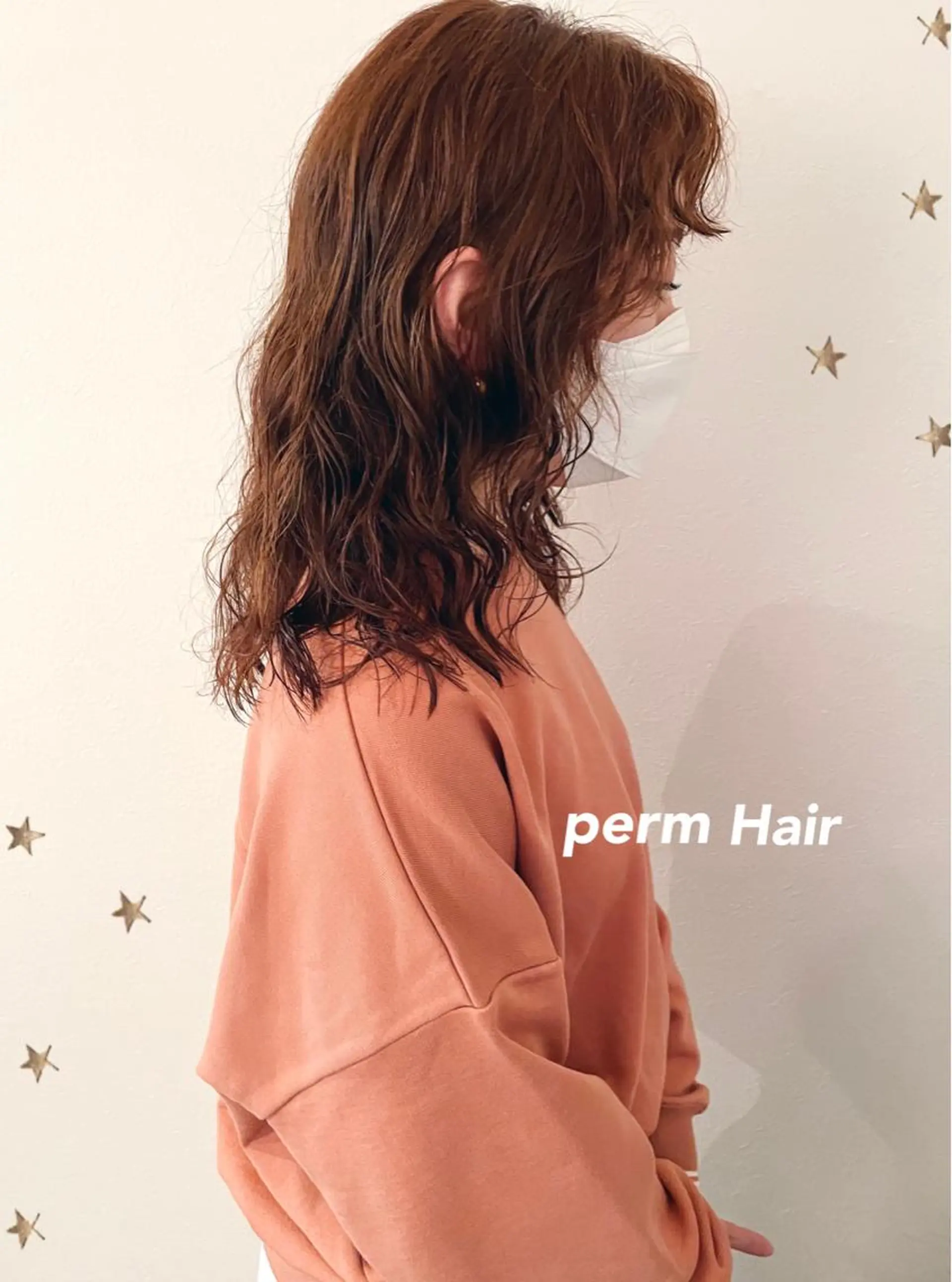 ミディアム パーマ 市川 千夏のヘアスタイル