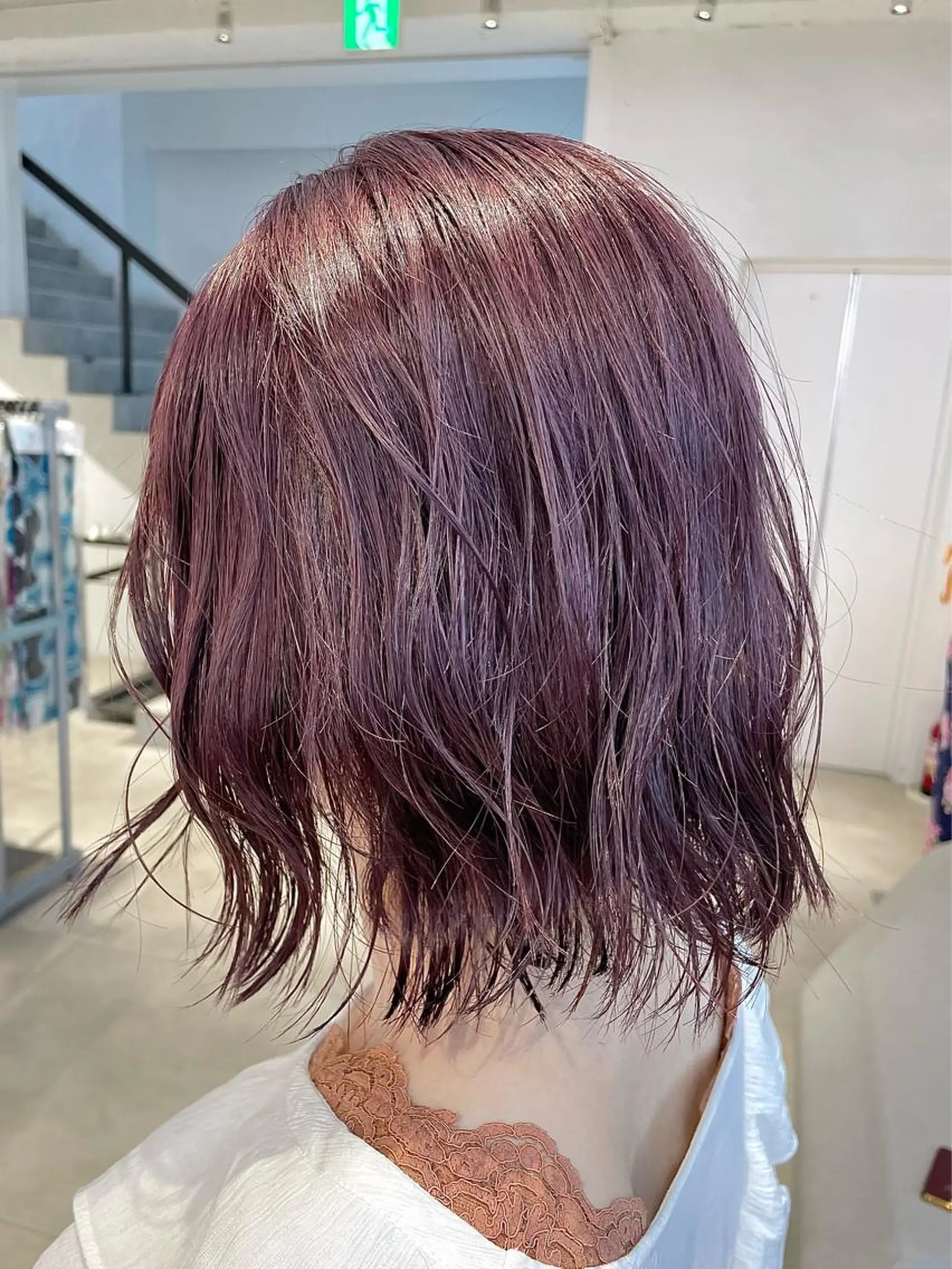 ショート カラー ピンクカラー パープルカラー メンズパーマ/ メッシュ📍ユリのヘアスタイル