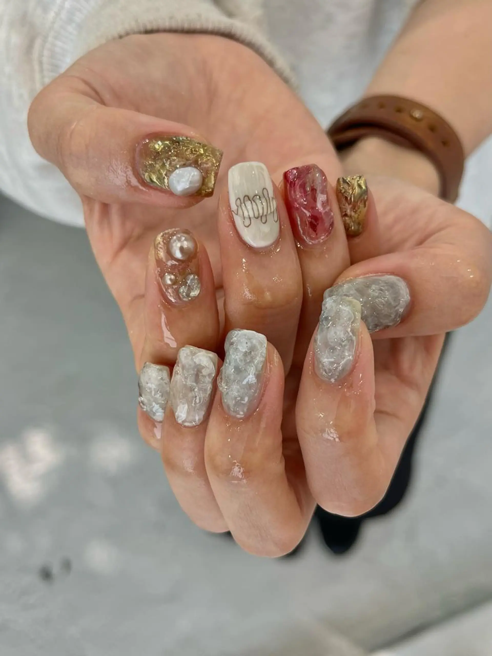 ネイル ニュアンスネイル 春ネイル LETTER_& SAKIのネイルデザイン