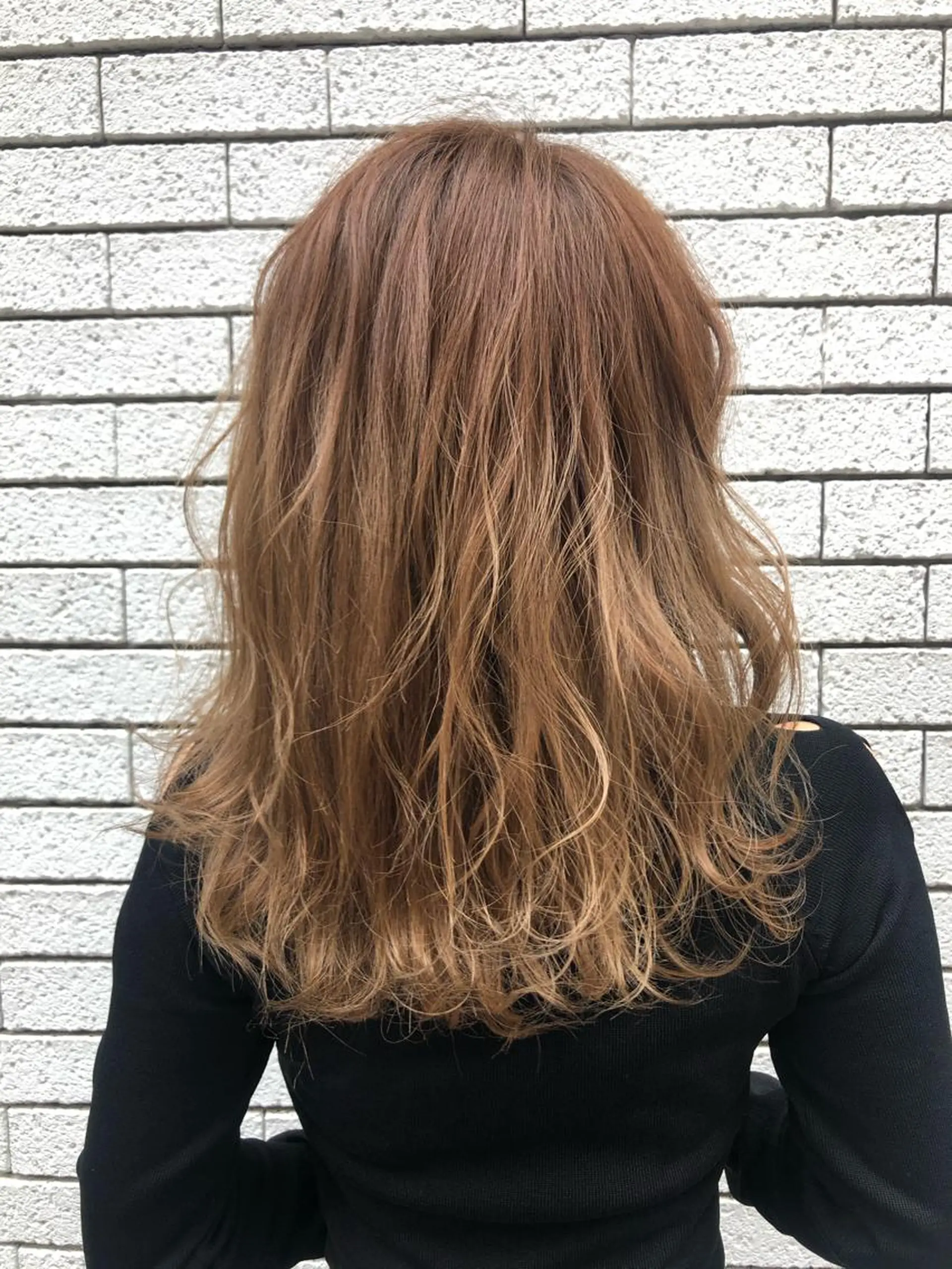 ミディアム レイヤー/韓国/ボブ 縮毛矯正/畠中ケントのヘアスタイル