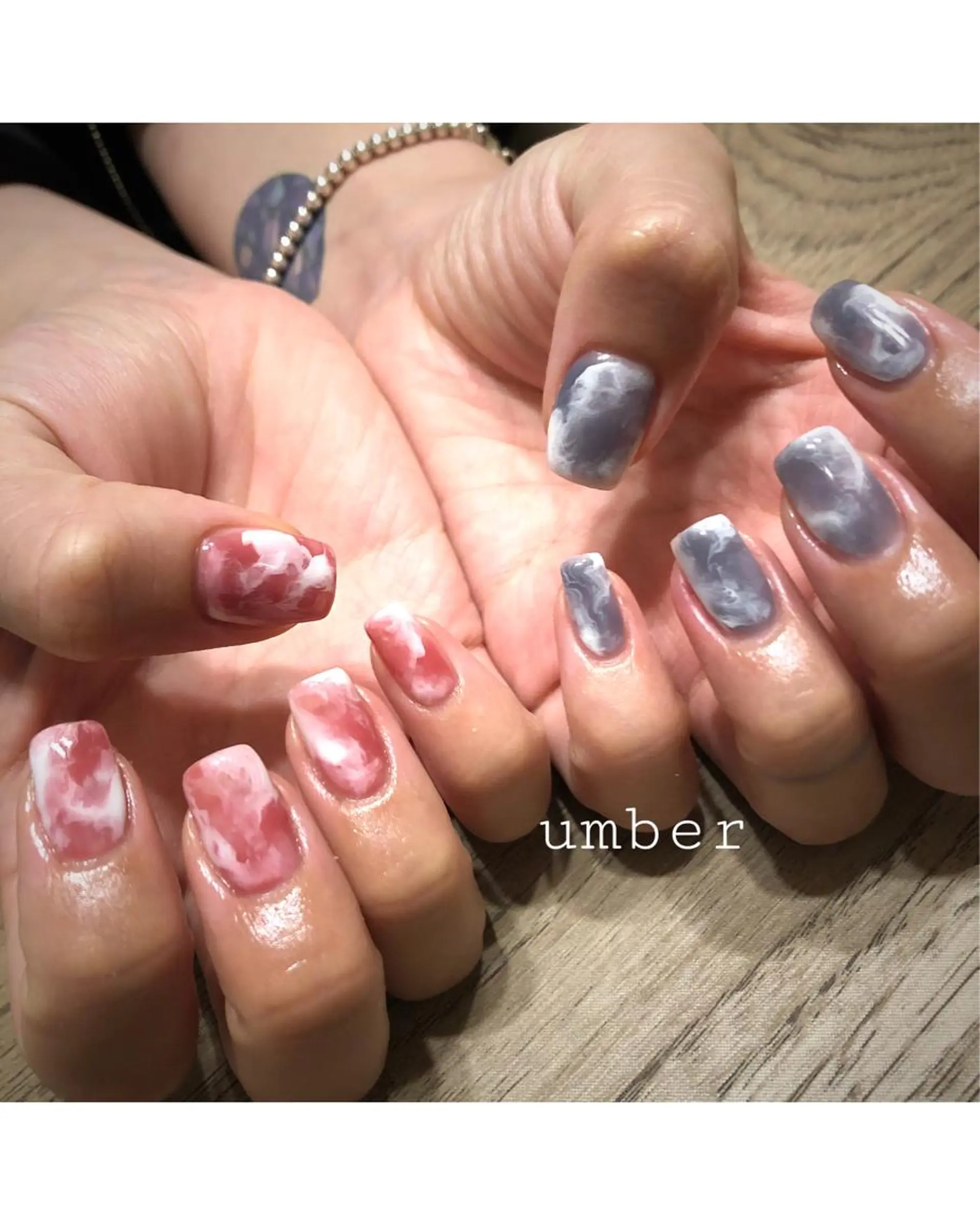 ネイル クリアネイル フットネイル フレンチネイル グラデーション マグネットネイル ハンドネイル umber 三茶1分のネイルデザイン