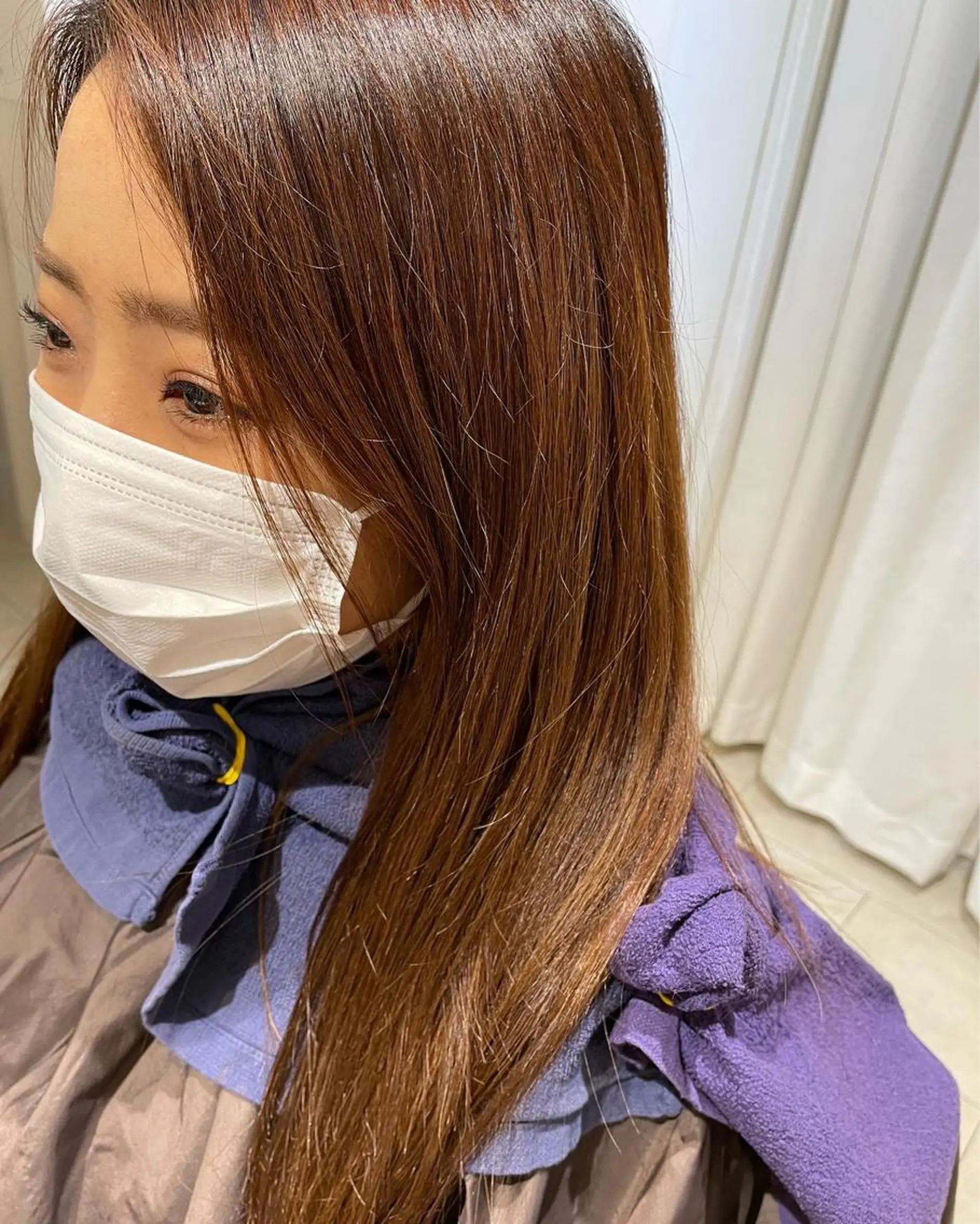 セミロング カラー ケアカラー 髪質改善 カット ヘアカラー トリートメント 過去一の柔髪ヘア 🌿einshairのヘアスタイル