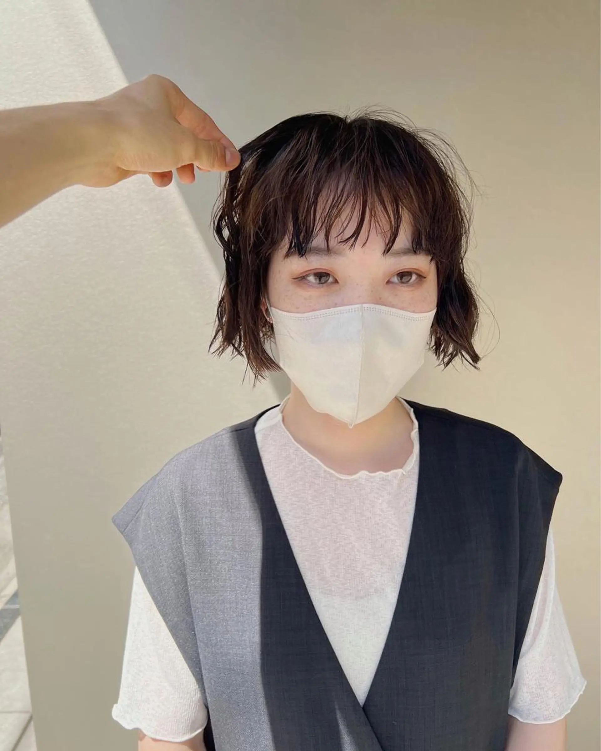 ショート カラー パーマ ボブパーマコテ巻き風 パーマNo1深江秀平のヘアスタイル