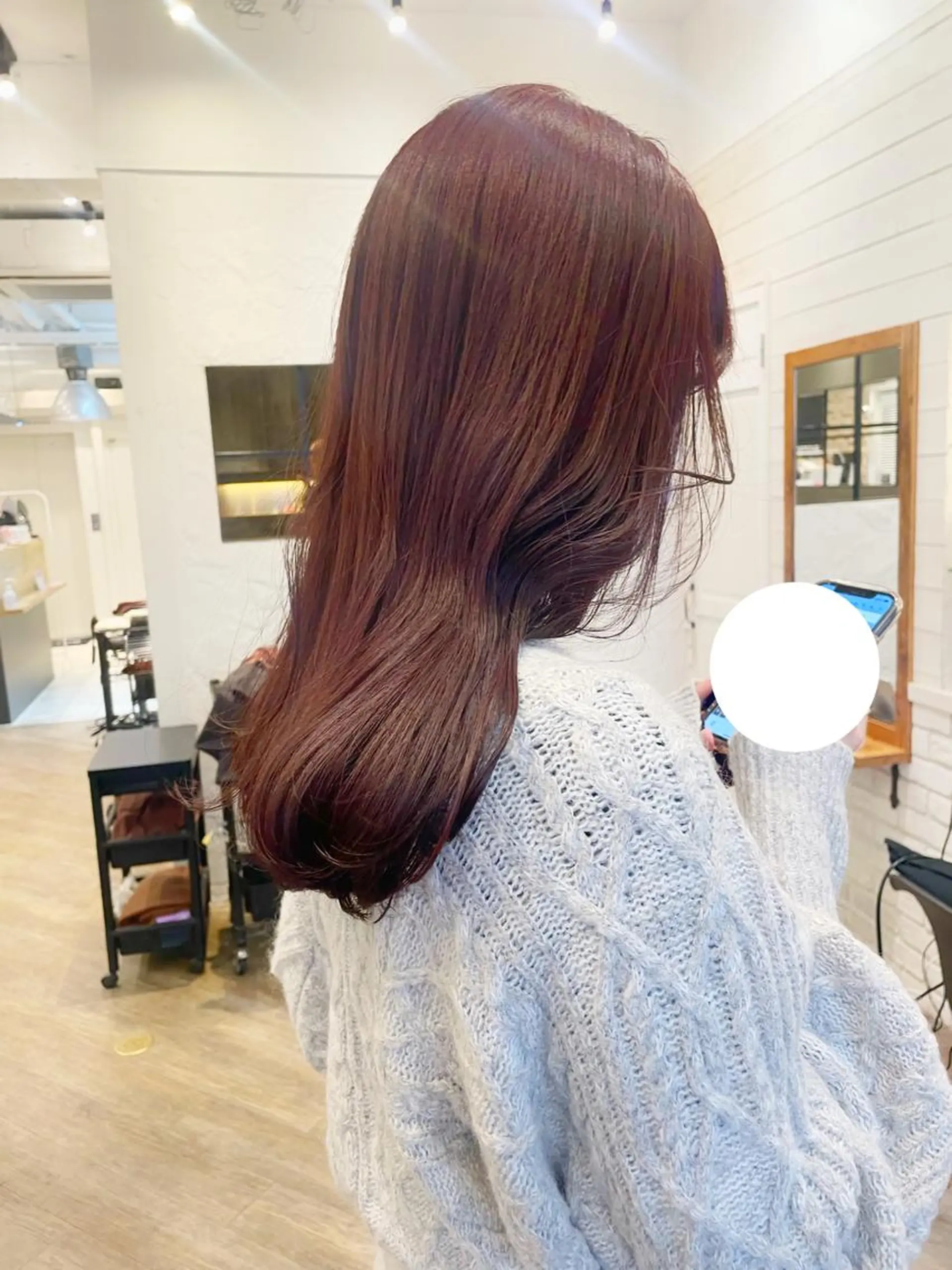 ロング ヘアカラー トリートメント ヘアセット ✨透明感ケアカラー✨ 長野ゆきなのヘアスタイル