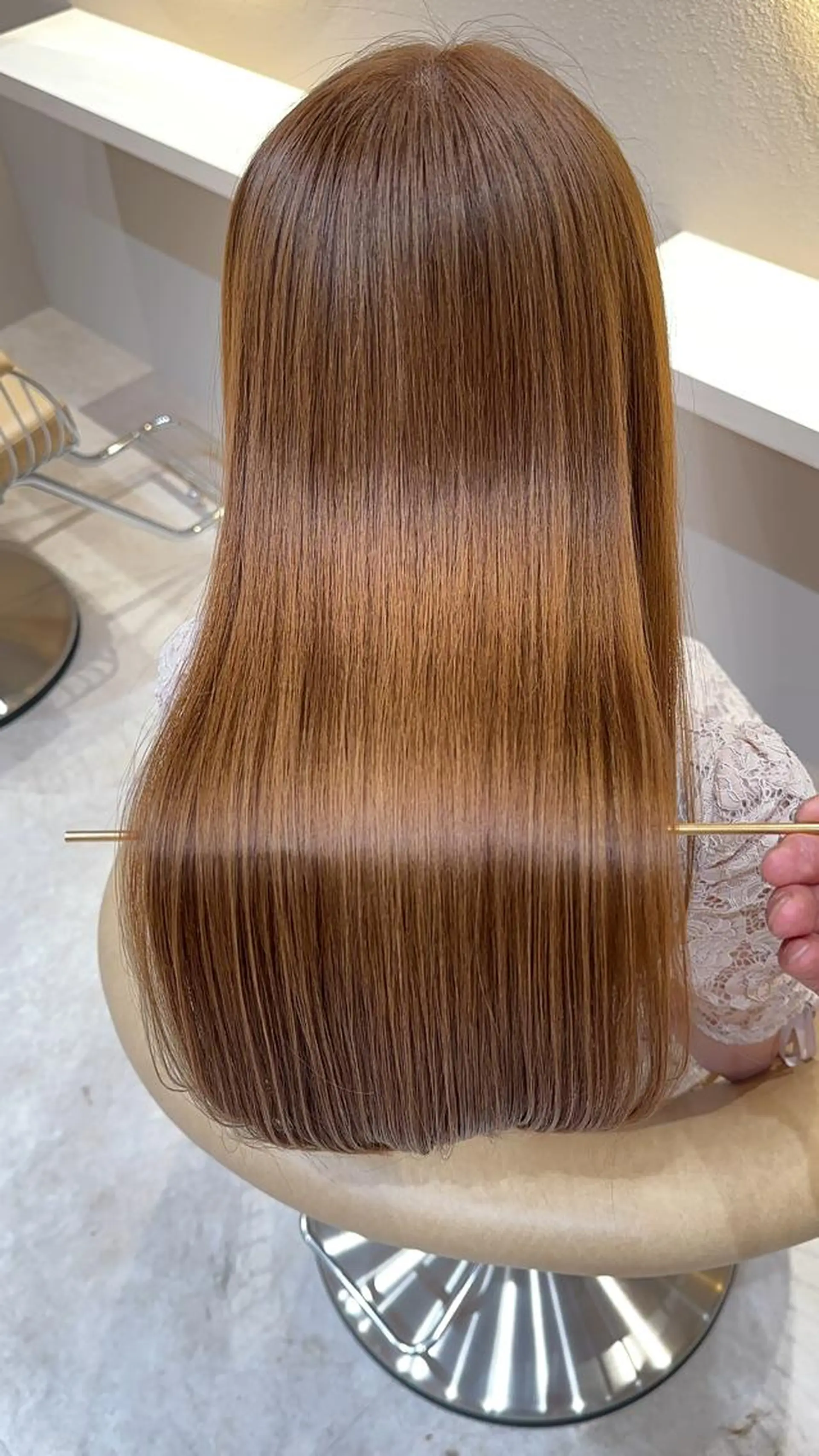 ロング カット ヘアカラー 縮毛矯正 レイヤー❣️縮毛矯 川村利幸のヘアスタイル